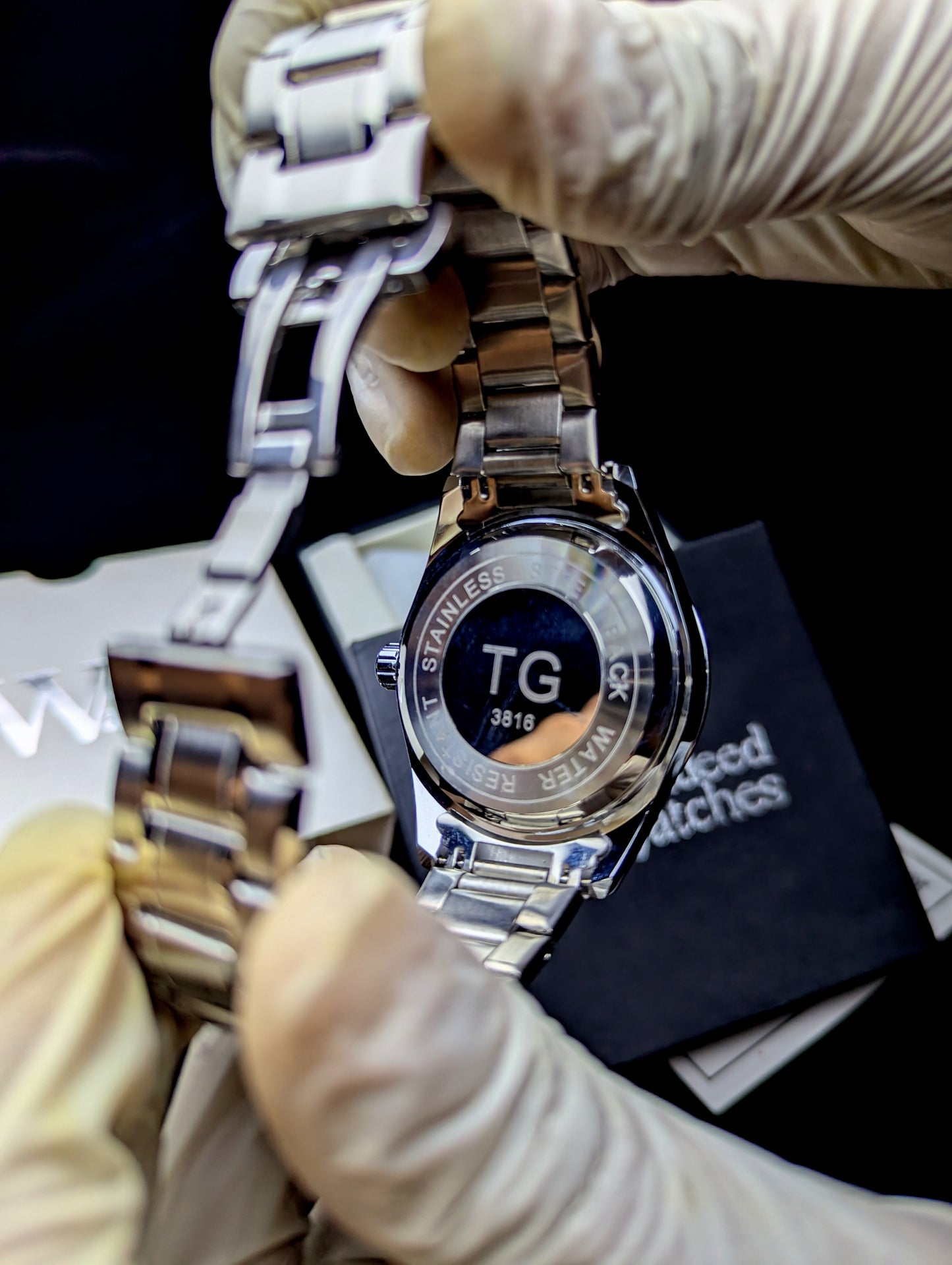 Classy Business Watch With Date (Silver Blue)