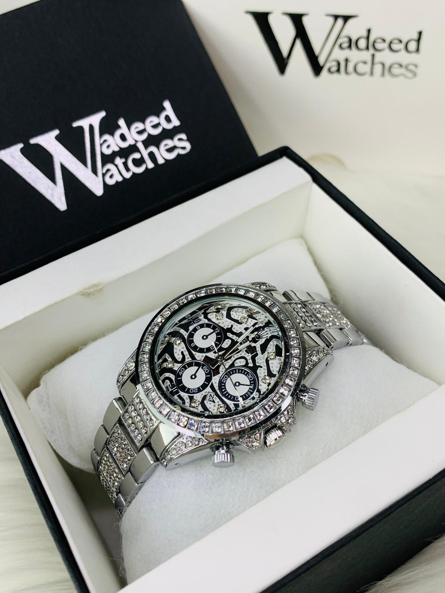 Tiger Stone Embossed Dial (Silver)