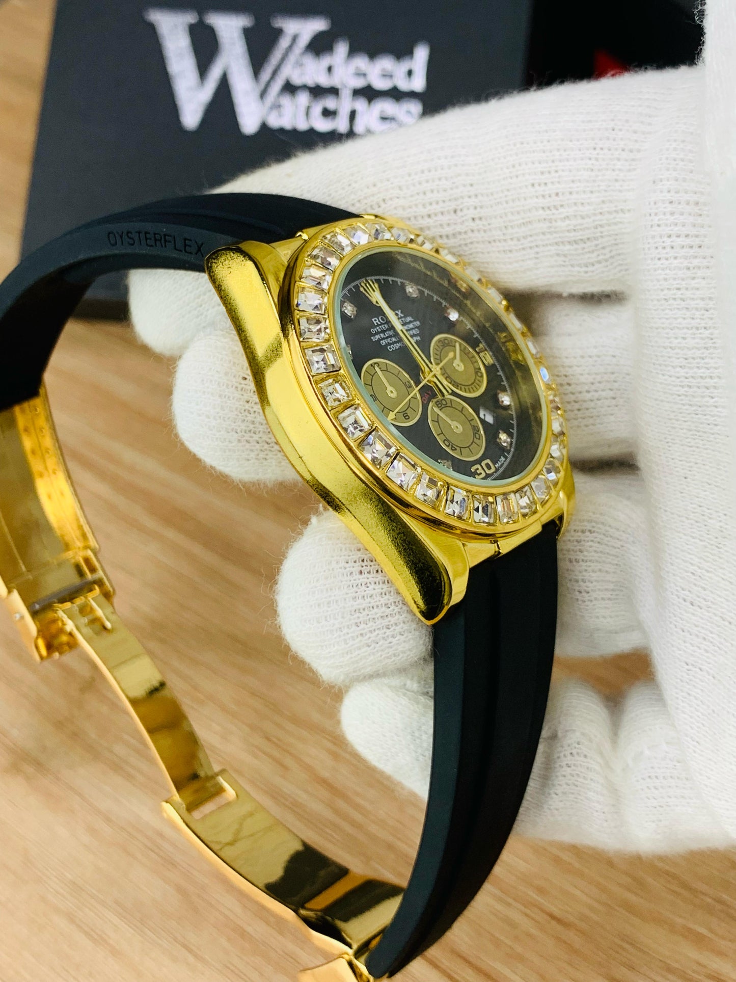 Stone Studded Strap Model (Black Dial)