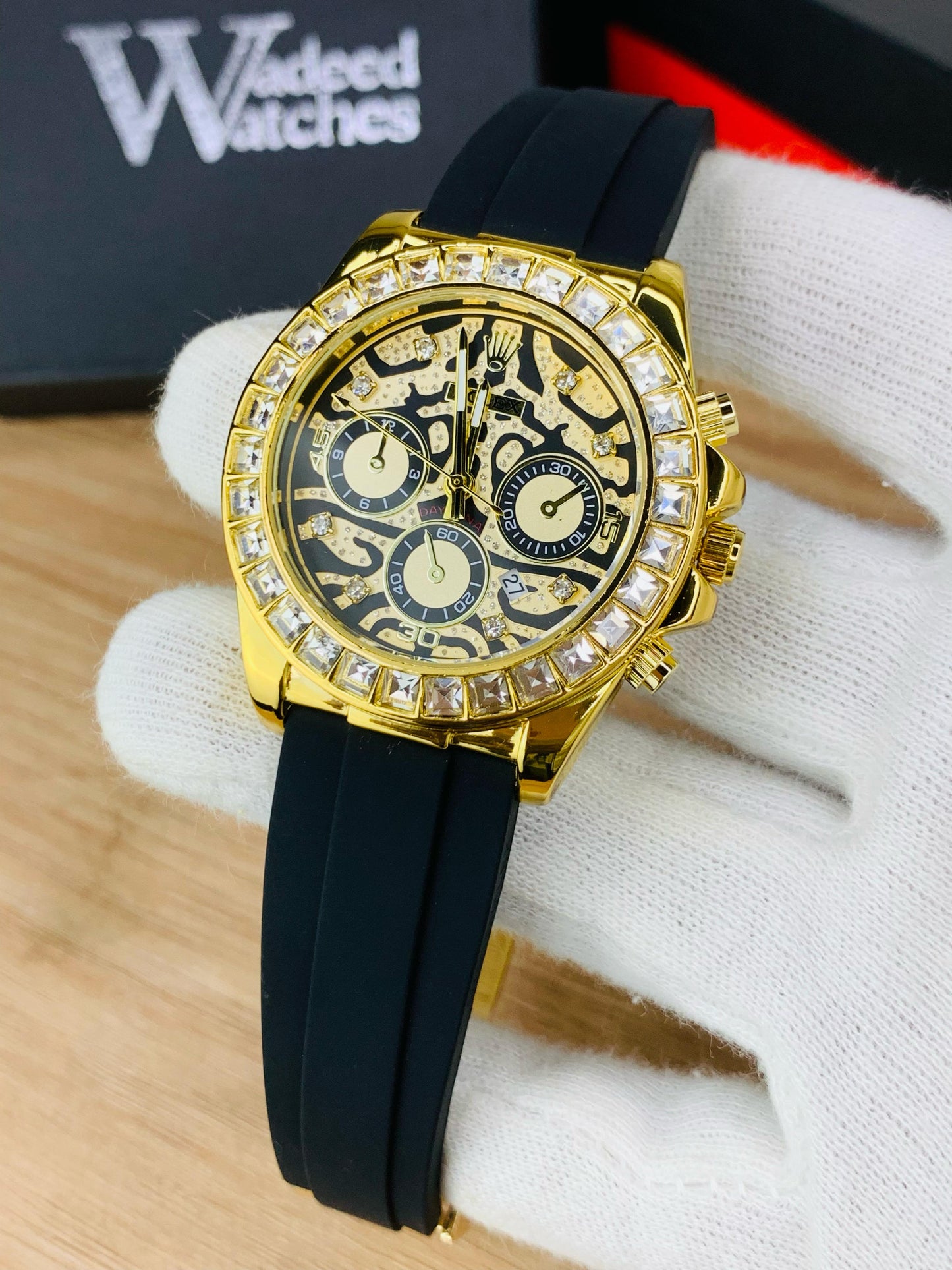 Stone Studded Strap Model (Tiger Dial)