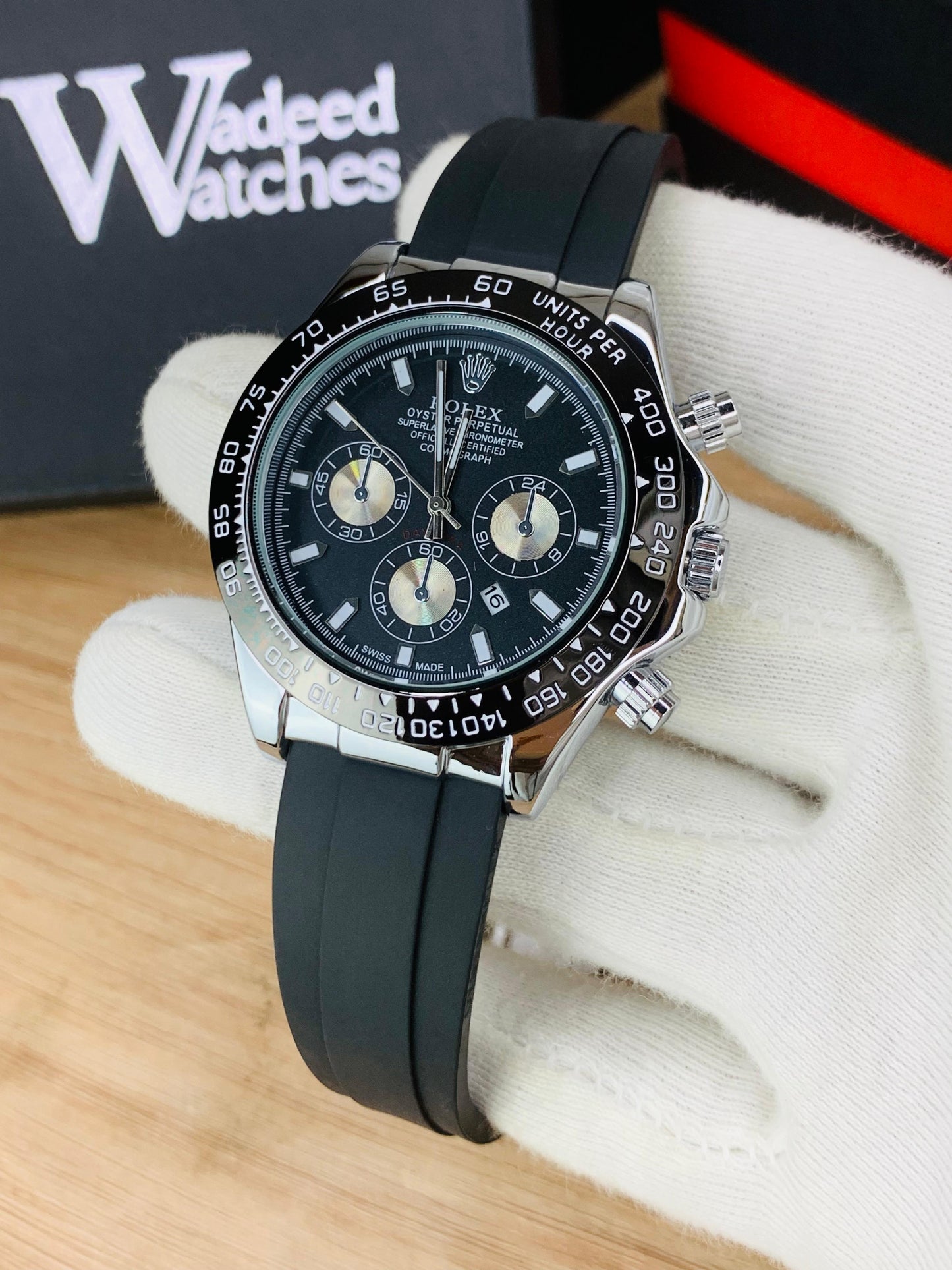 Business Watch For Men (Silver Black)