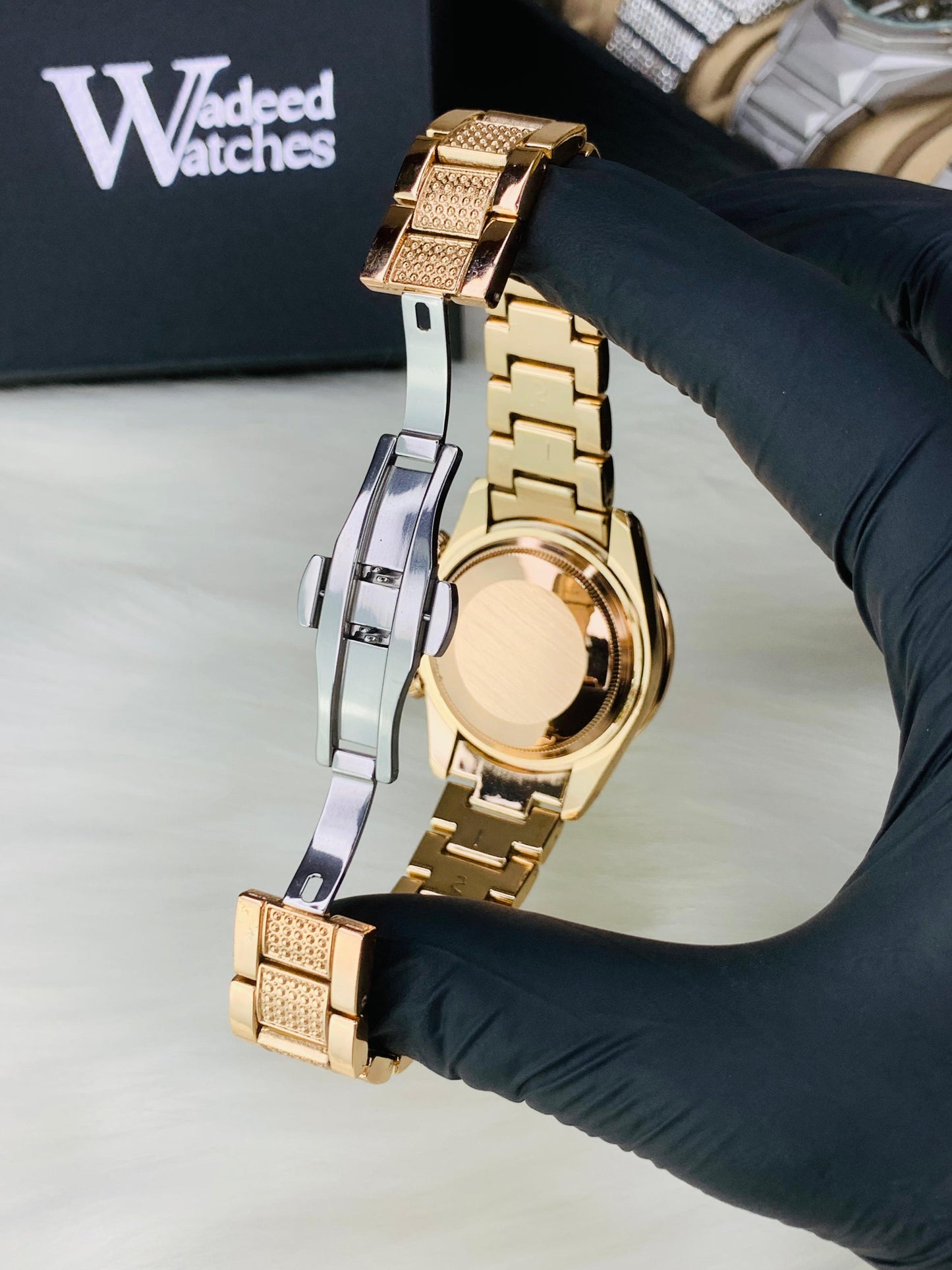 Tiger Stone Embossed Dial (Rose Gold)