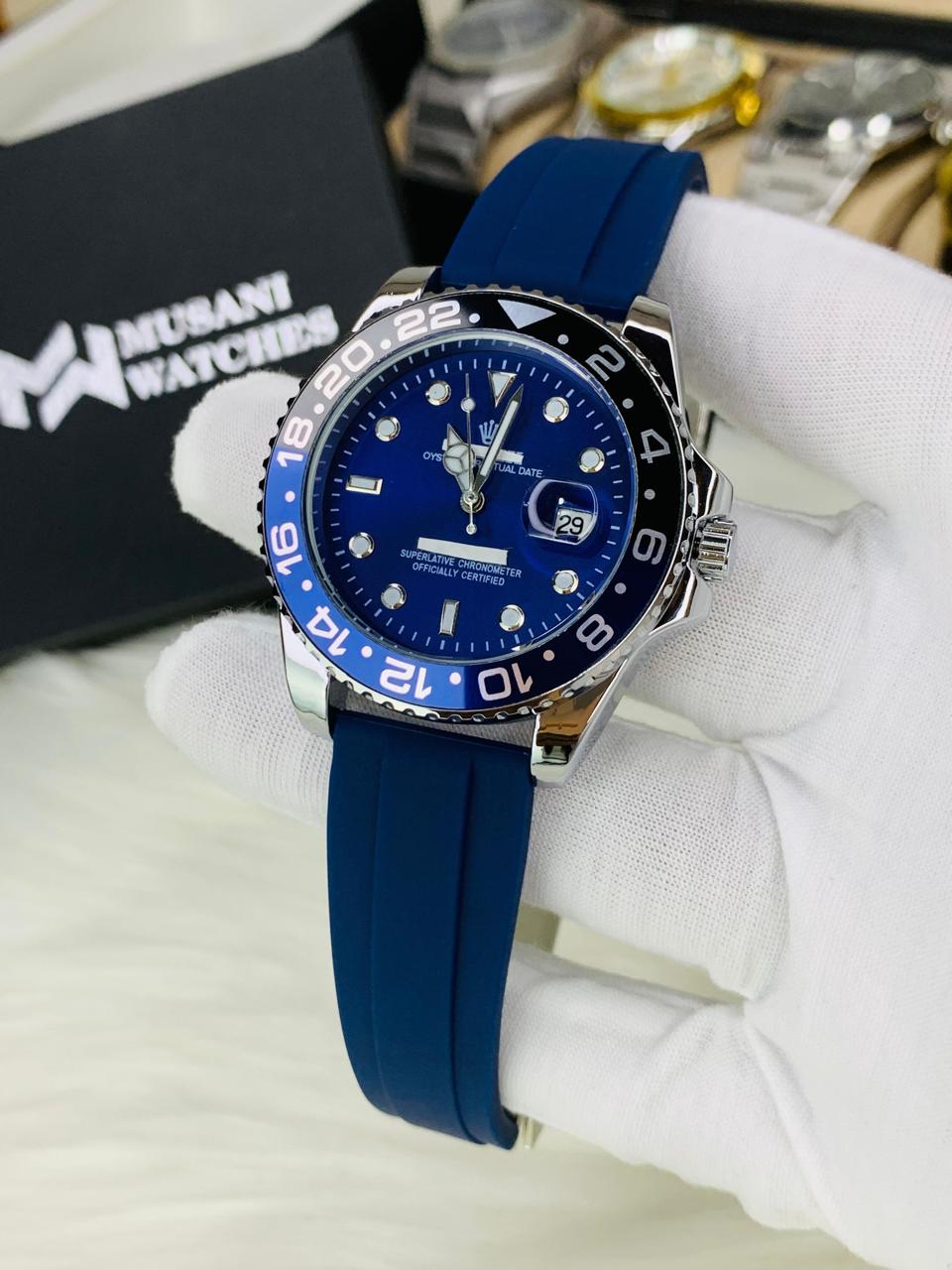 Ocean Blue Watch With Date