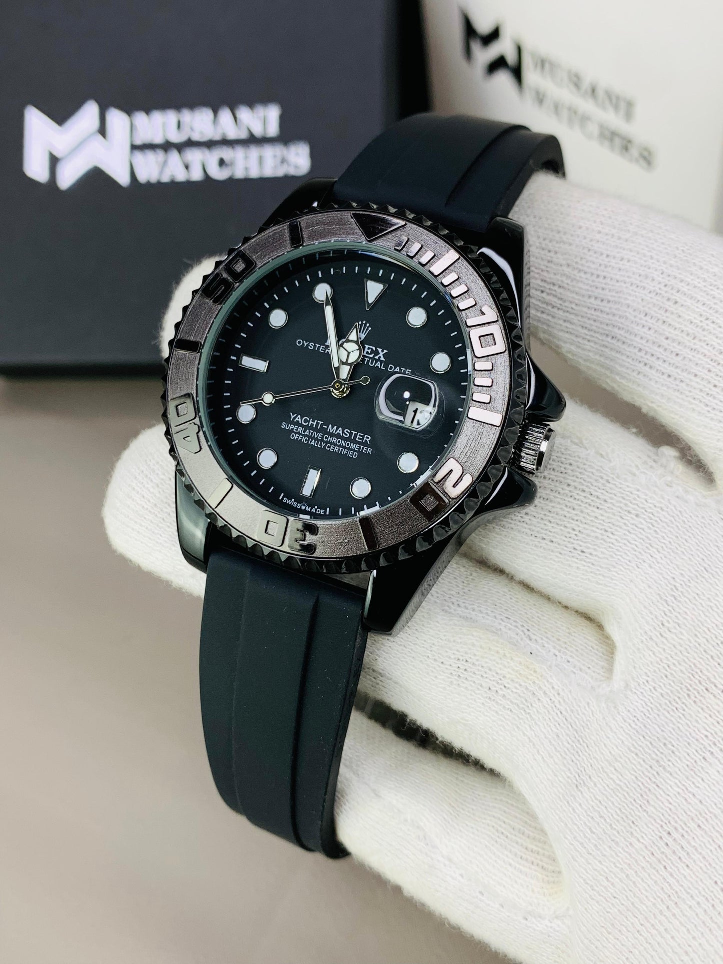 Full Black Signature Watch For Men