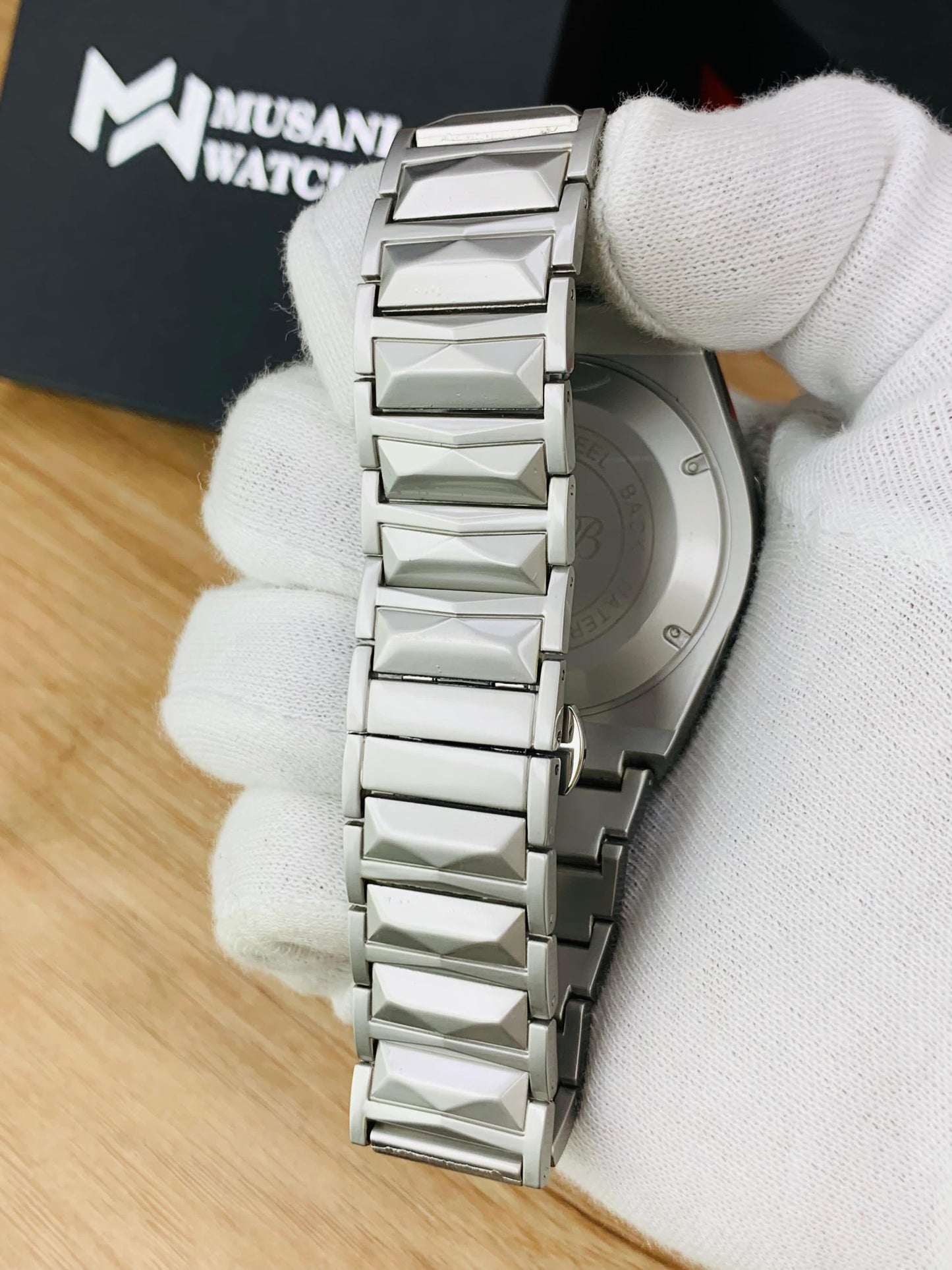 HB Diamond Cut With Date And Texture Chain(Silver)