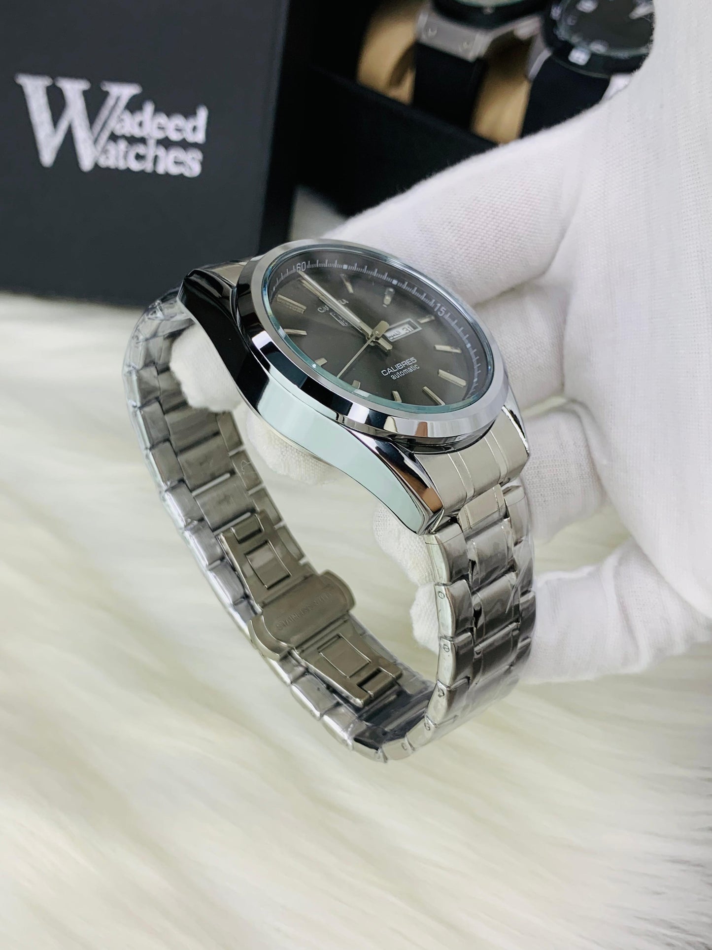 Classy Business Watch | Date Working (Silver Black)