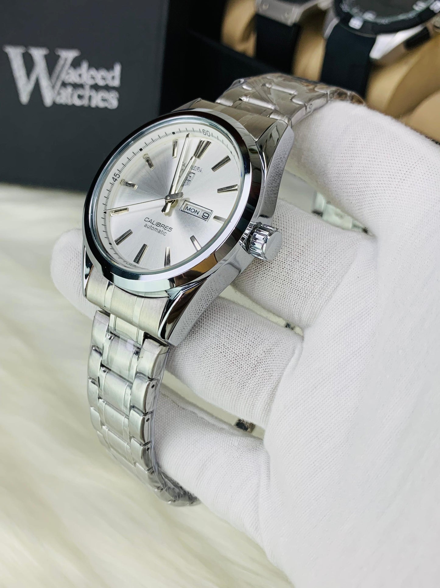 Classy Business Watch | Date Working (Full Silver)