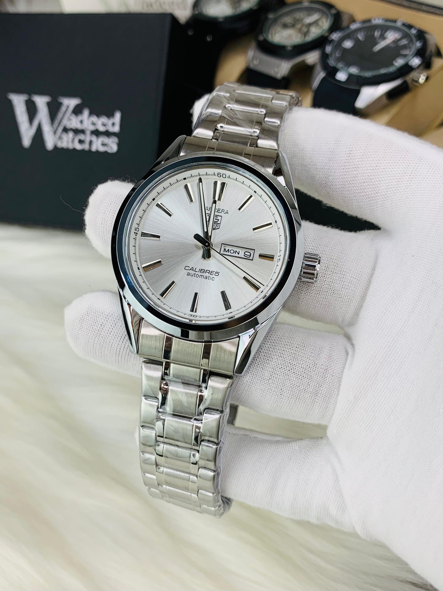 Classy Business Watch | Date Working (Full Silver)