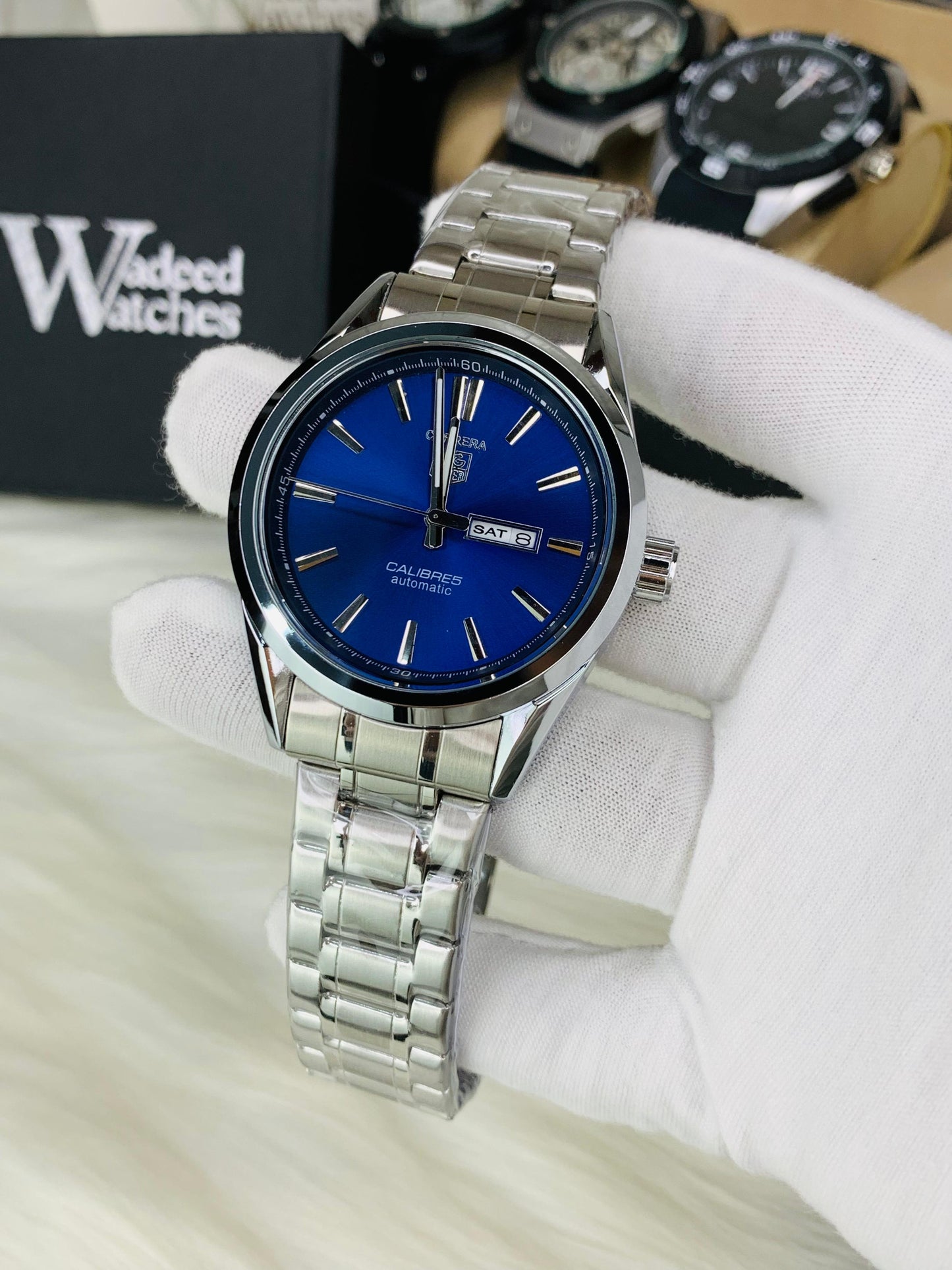 Classy Business Watch | Date Working (Silver Blue)