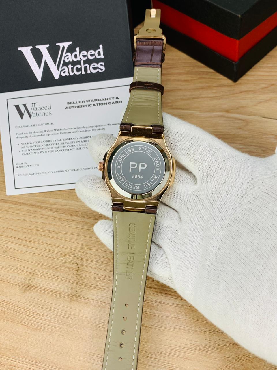 PP Leather Strap (Two Tone White)