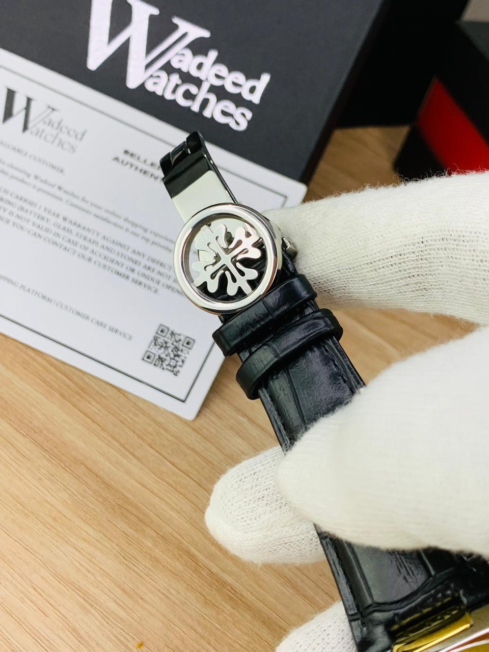 PP Leather Strap (Two Tone Black)