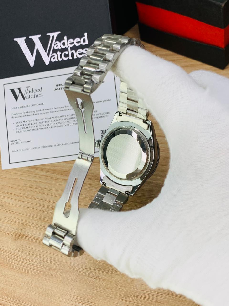 Roman Dial | Date and Date Working (Silver Blue)