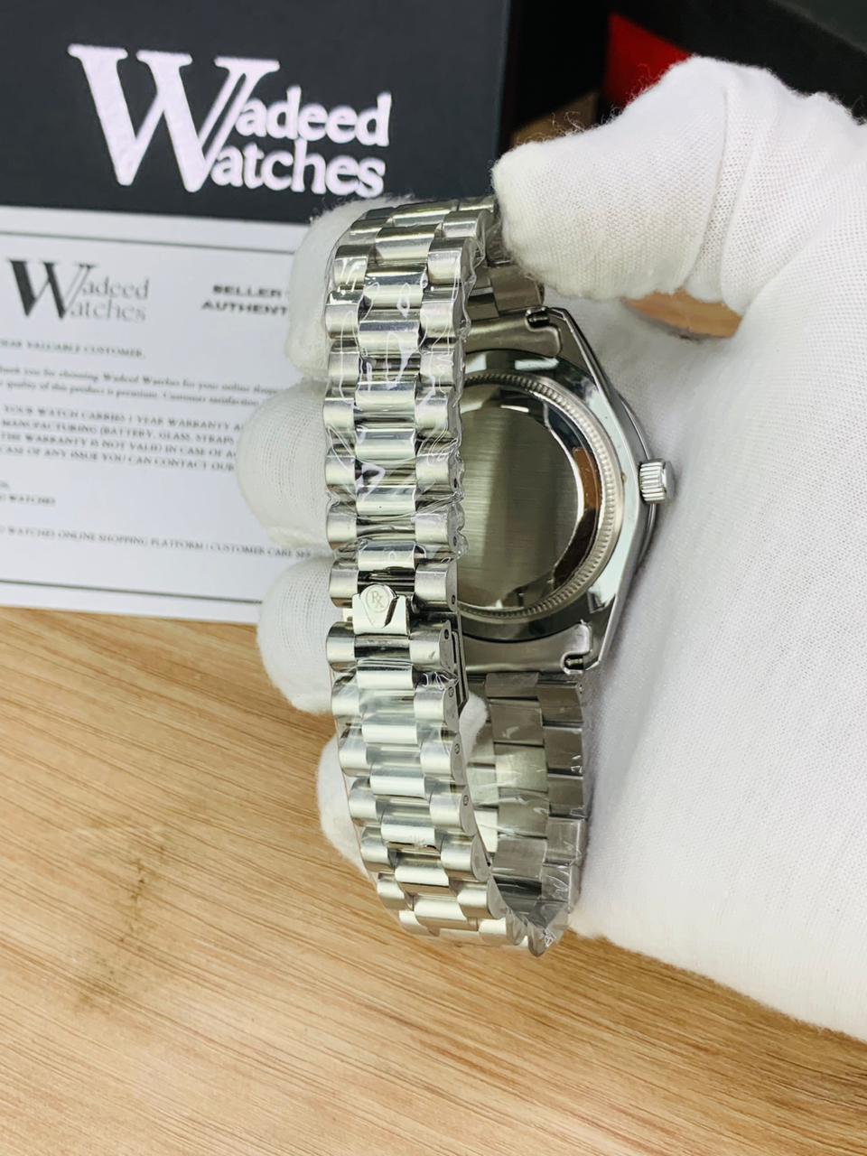 Roman Dial | Date and Date Working (Silver Blue)