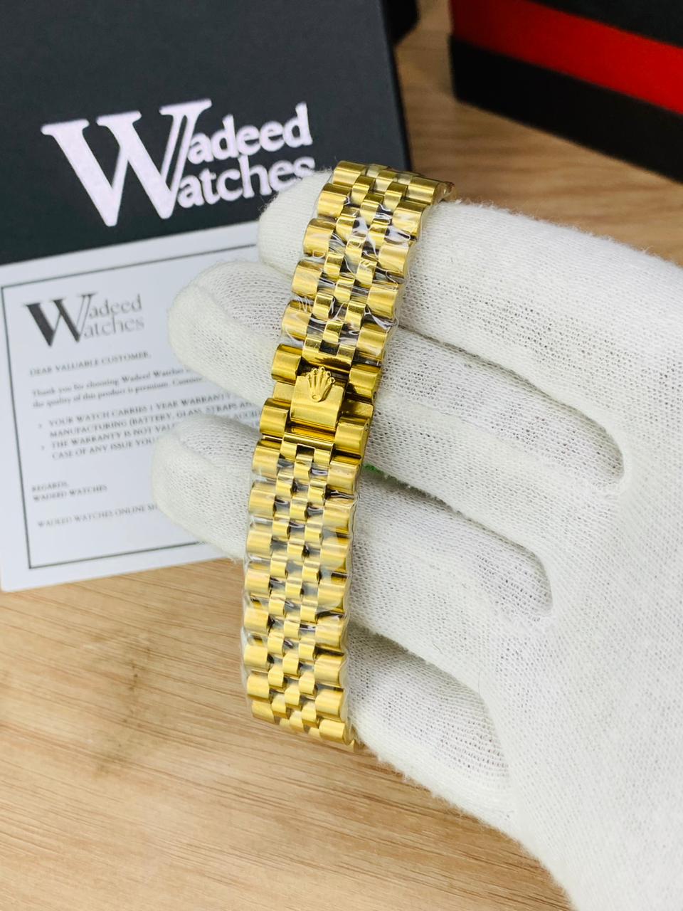 GMT Chain With Date | Jubilee Chain (Gold Black)