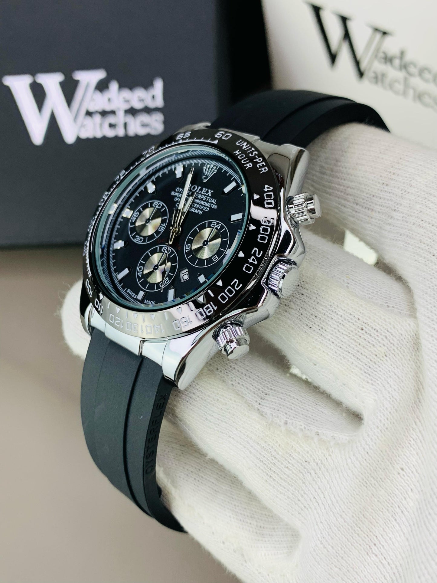 Daytona Strap Silver Black