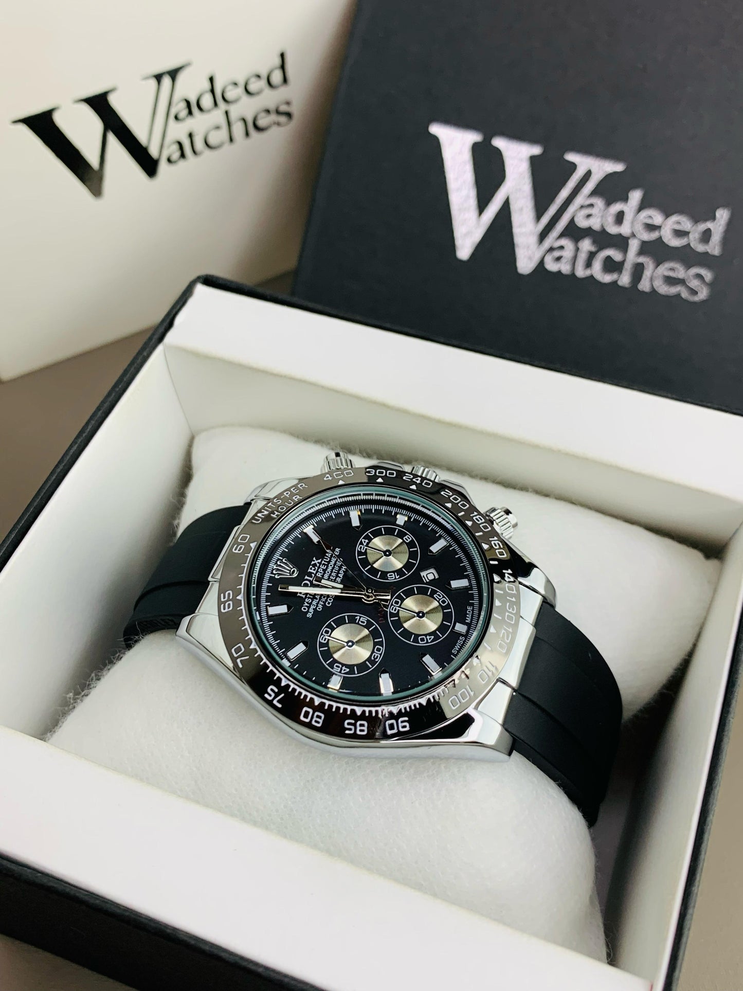 Daytona Strap Silver Black