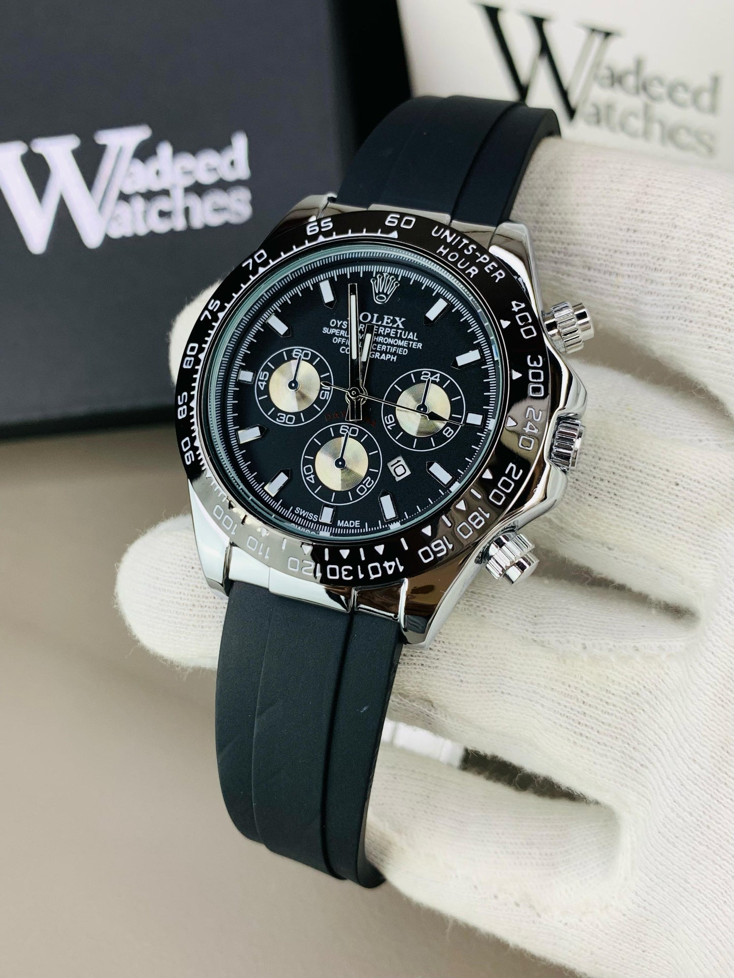 Daytona Strap Silver Black