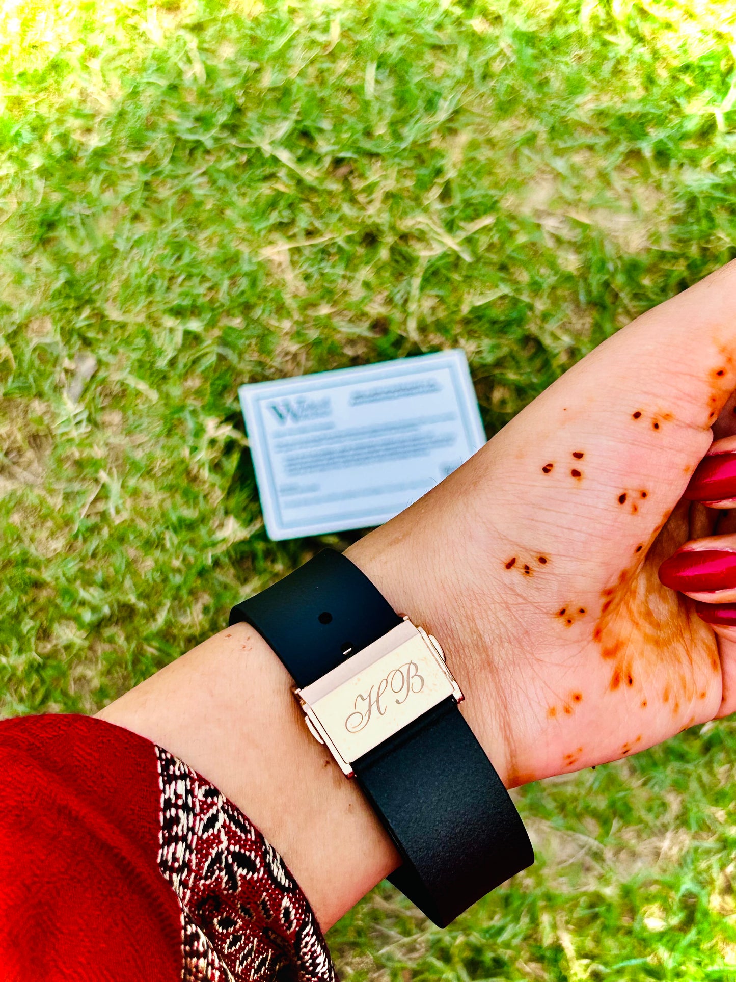 Strap HB Skeleton Diamond Cut | Date Adjustment (Rose Gold Black)