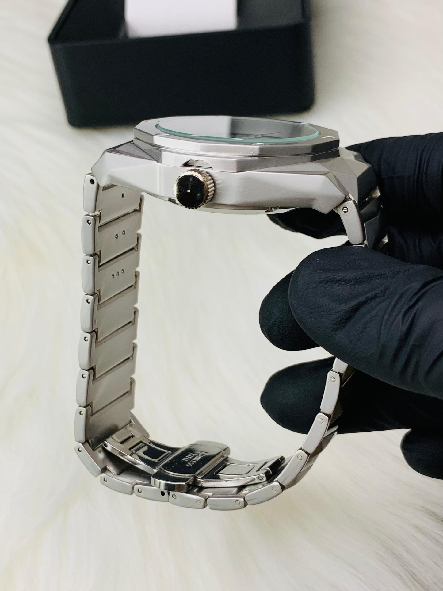 HB Skeleton Diamond Cut | Date Adjustment (Silver Black)