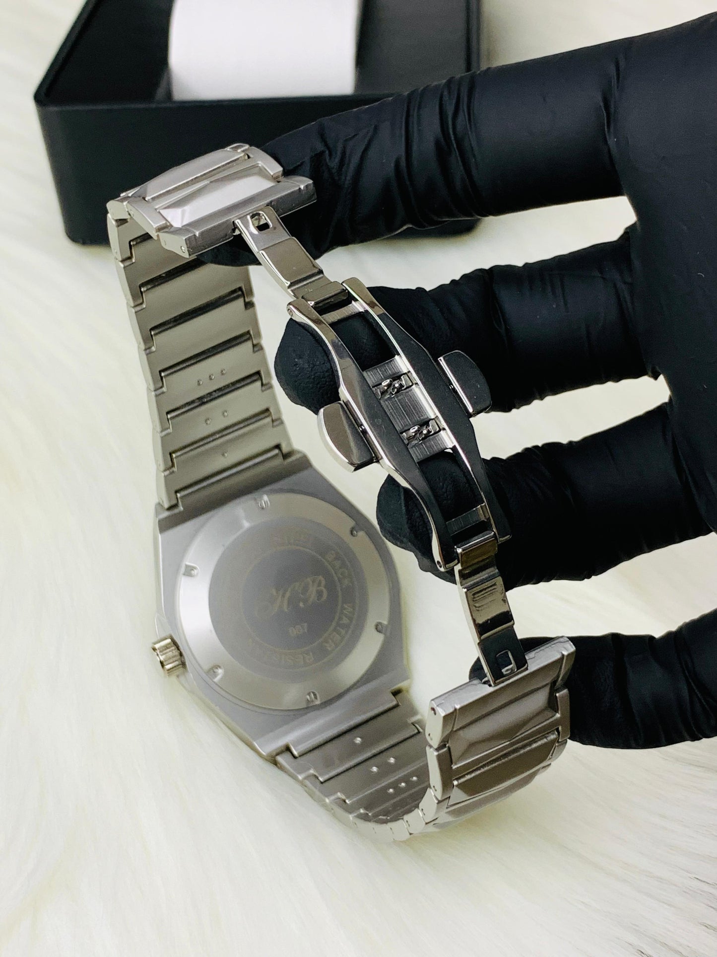 HB Skeleton Diamond Cut | Date Adjustment (Silver Black)