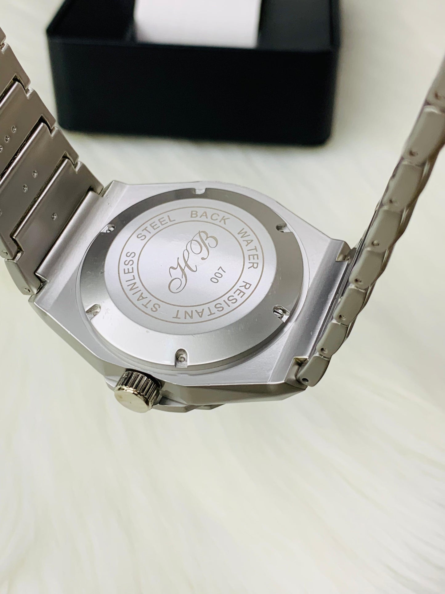 HB Skeleton Diamond Cut | Date Adjustment (Silver Black)