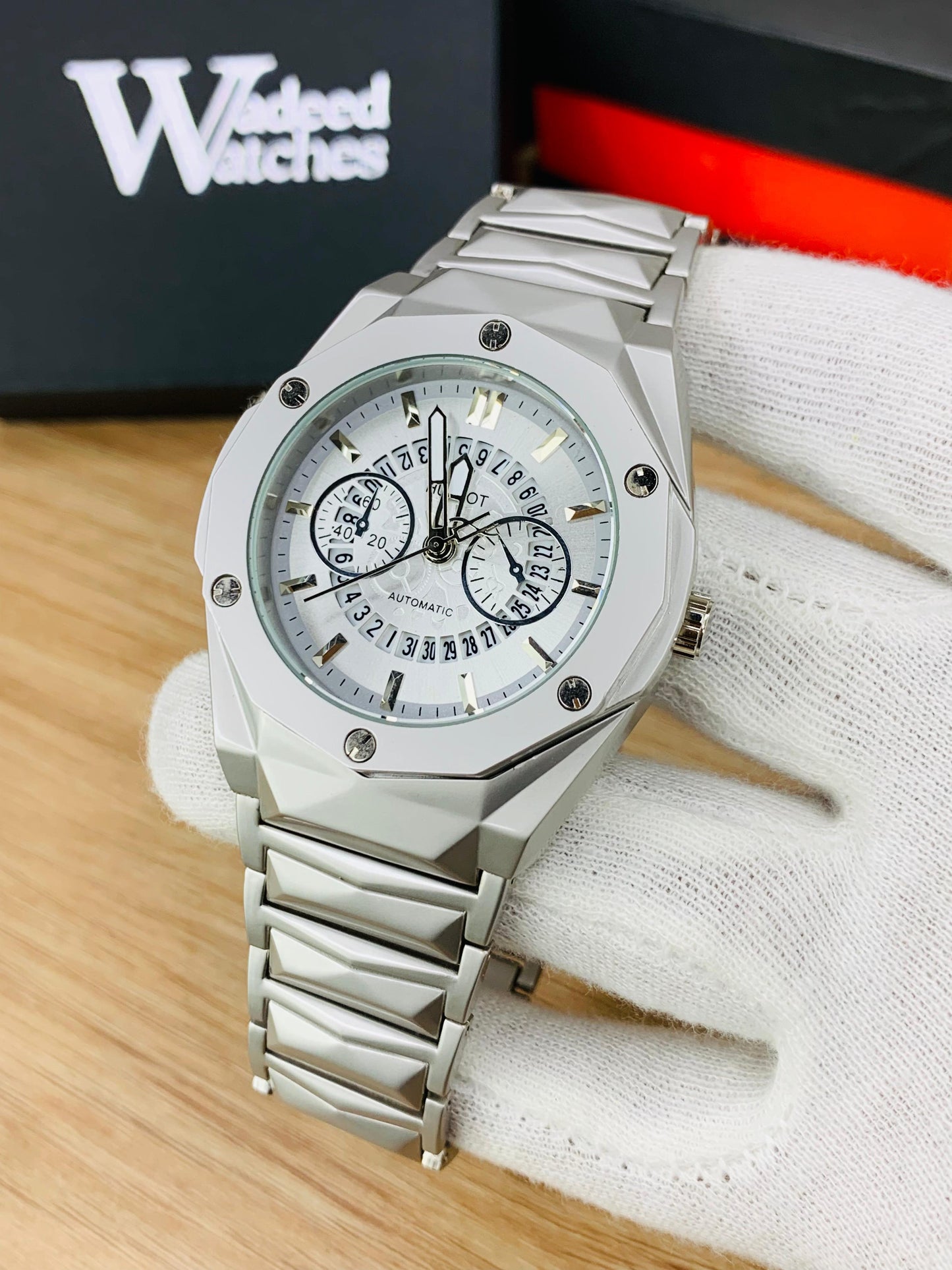 HB Skeleton Diamond Cut | Date Adjustment (Full Silver)
