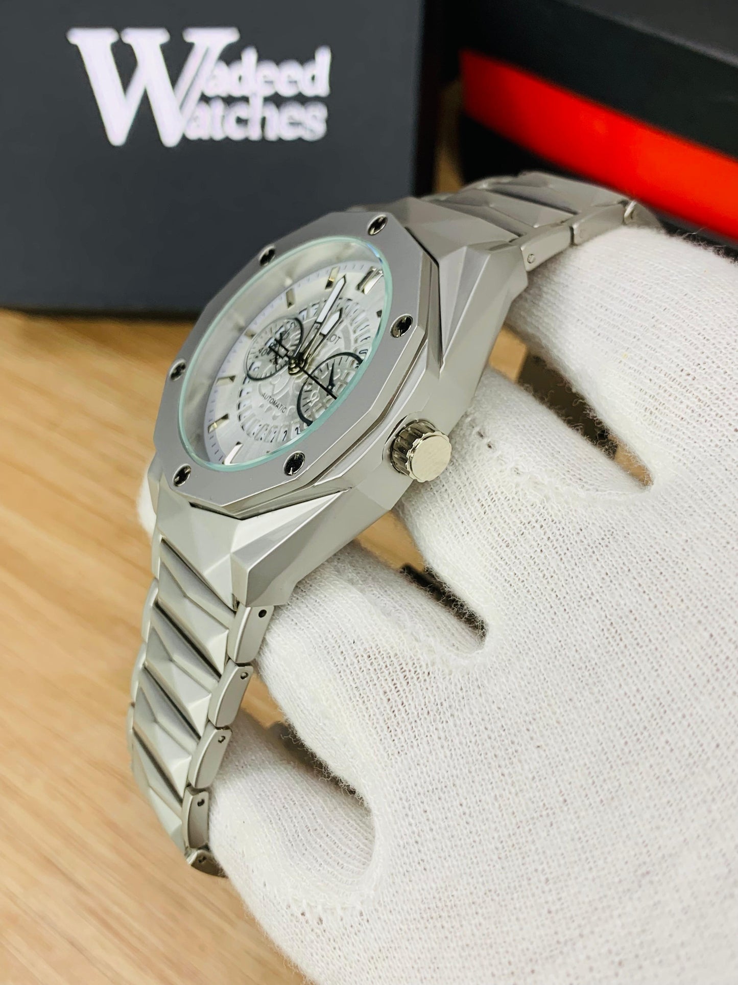 HB Skeleton Diamond Cut | Date Adjustment (Full Silver)