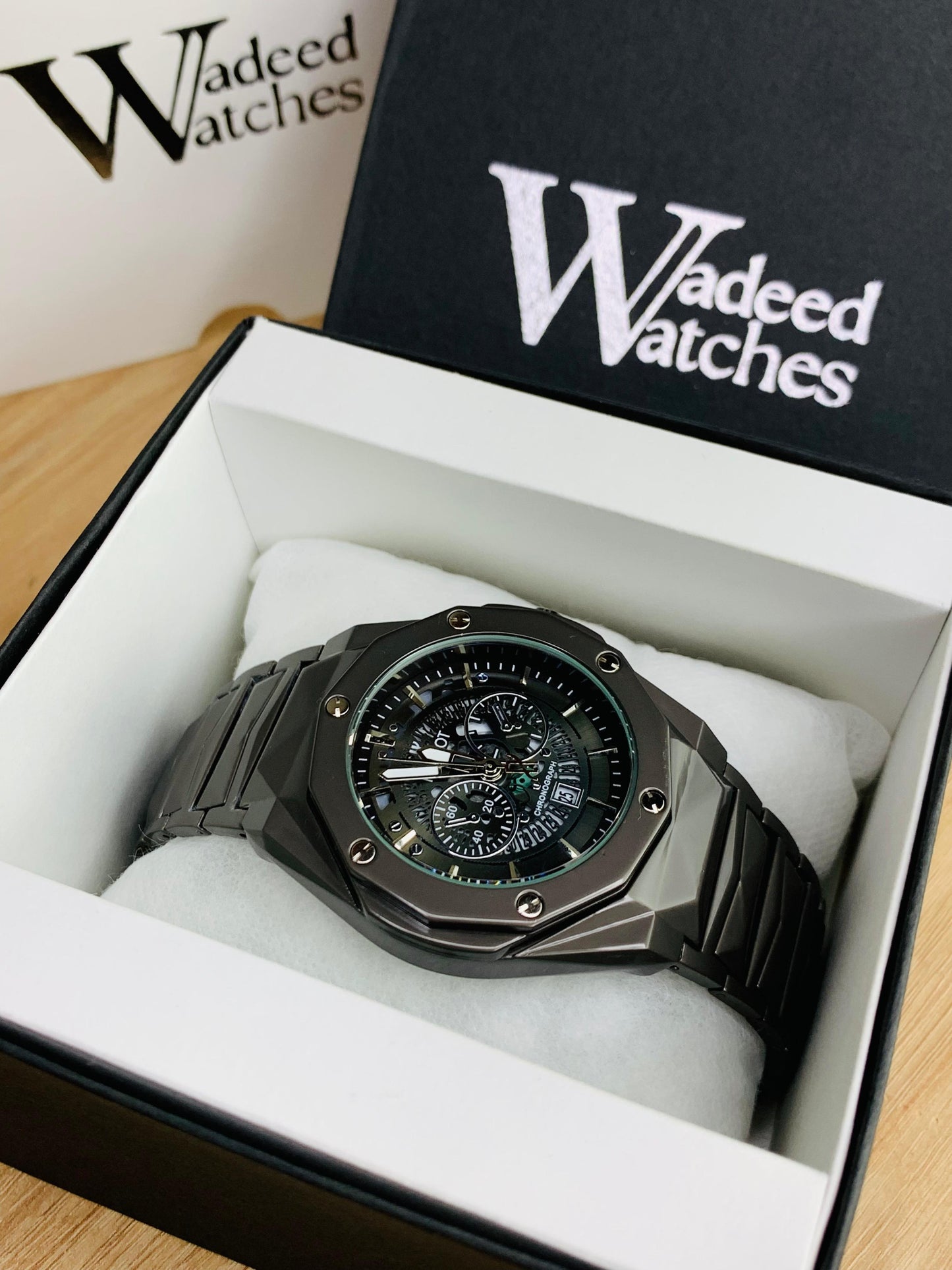 HB Skeleton Diamond Cut | Date Adjustment (Full Black)