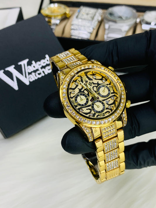 Tiger Stone Embossed Dial (Gold)