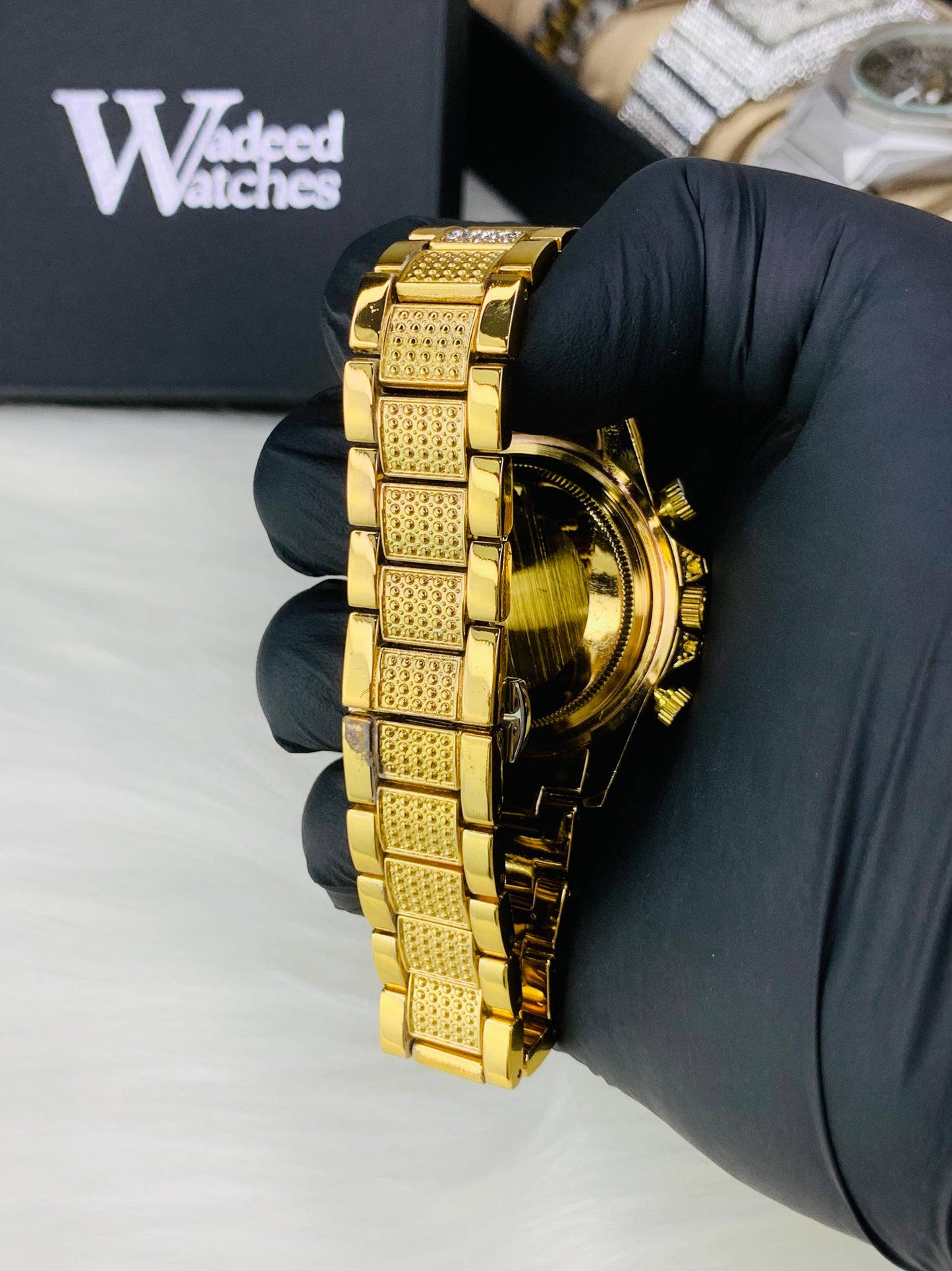 Tiger Stone Embossed Dial (Gold)