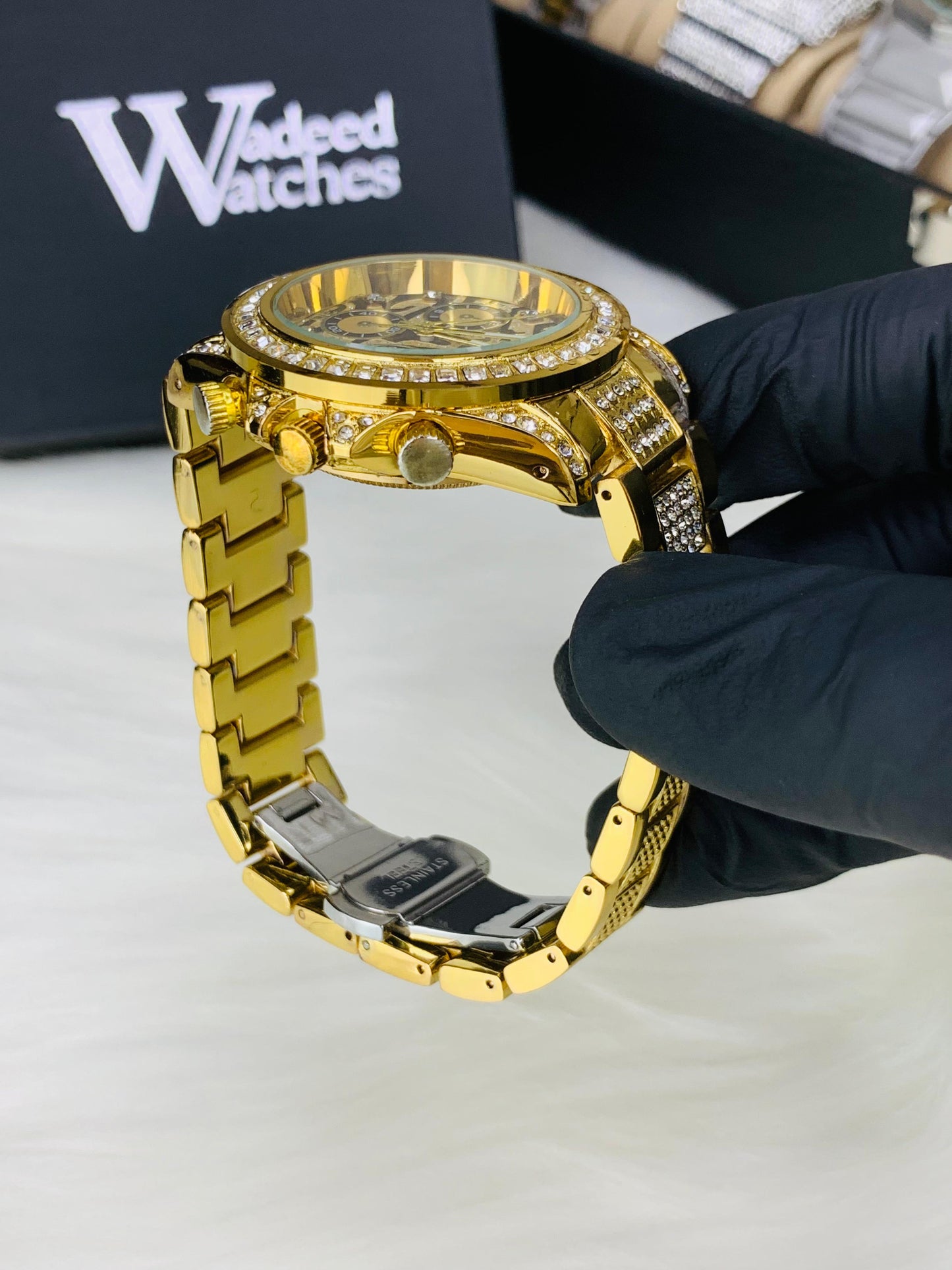 Tiger Stone Embossed Dial (Gold)