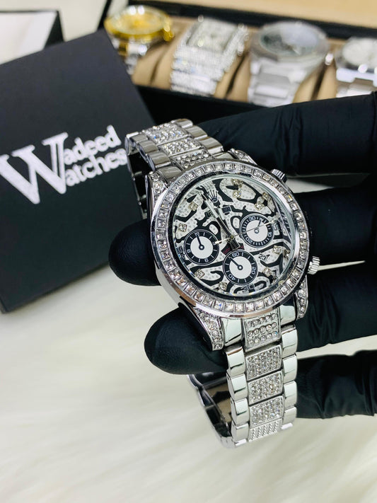 Tiger Stone Embossed Dial (Silver)