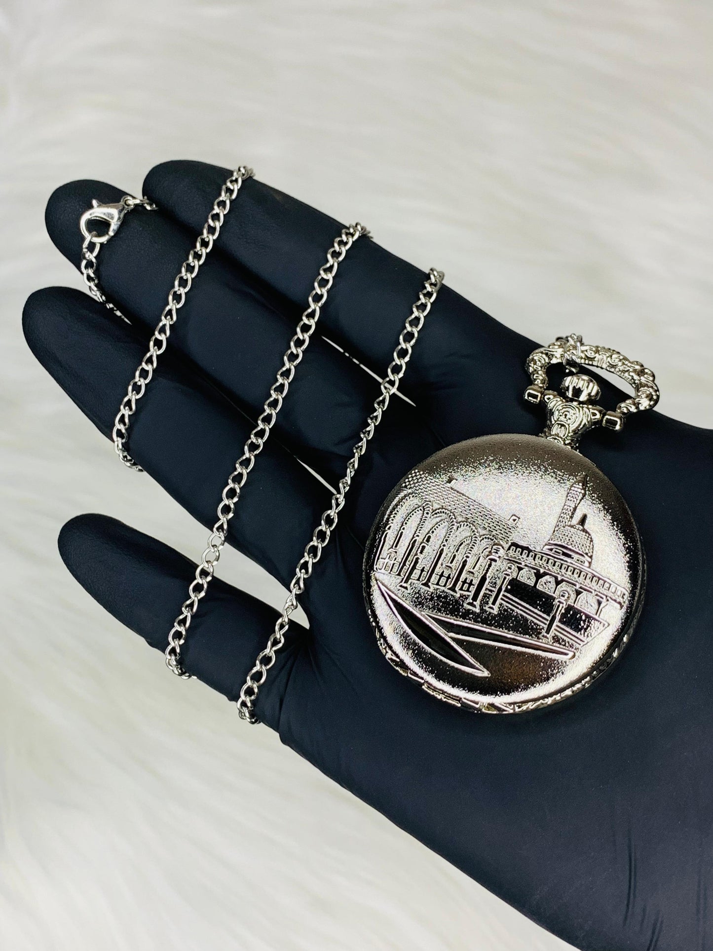 Vintage Pocket Islamic Watch (Silver)