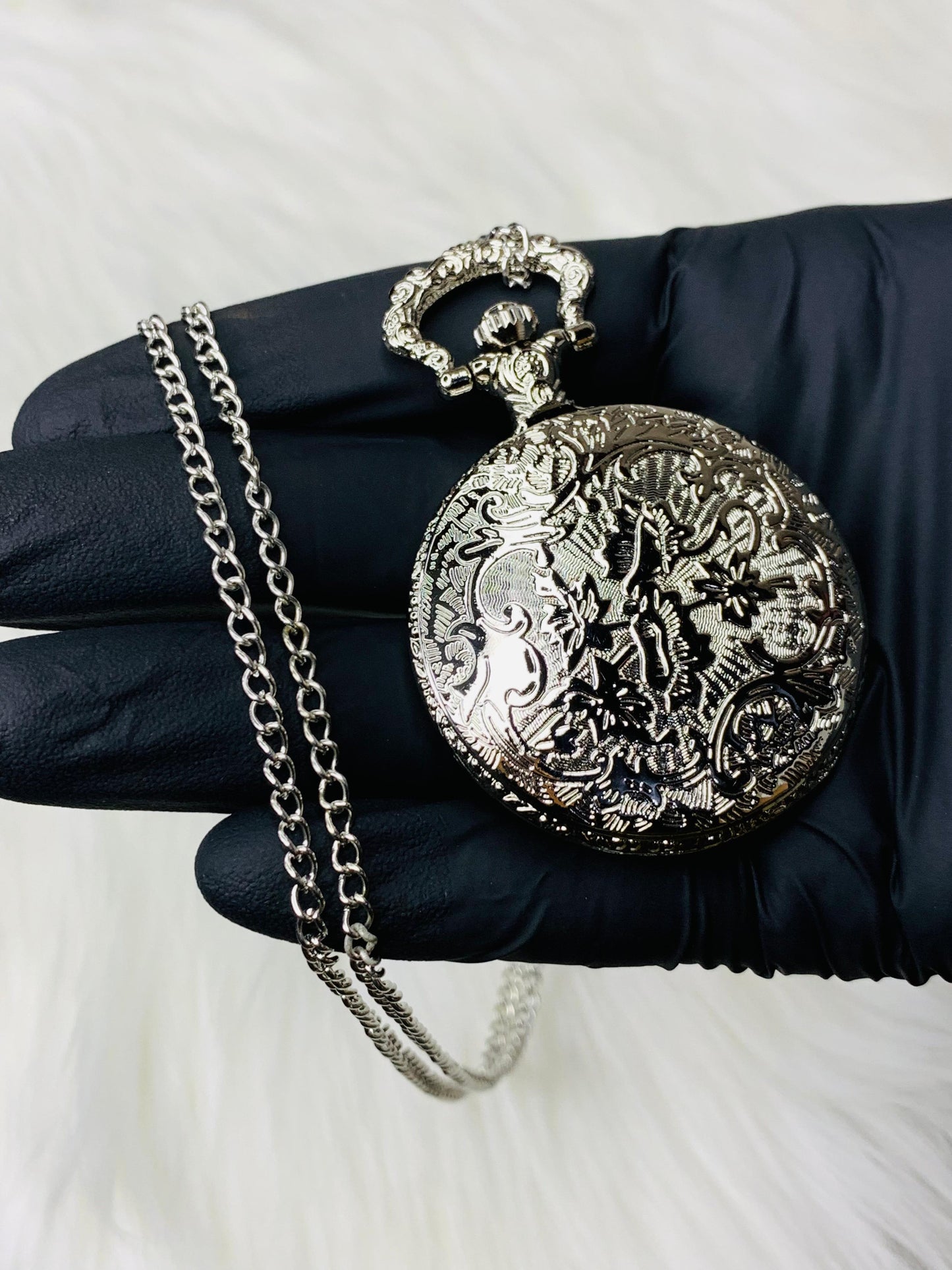 Vintage Pocket Islamic Watch (Silver)