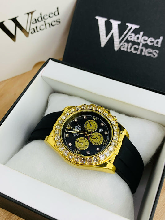 Stone Studded Strap Model (Black Dial)