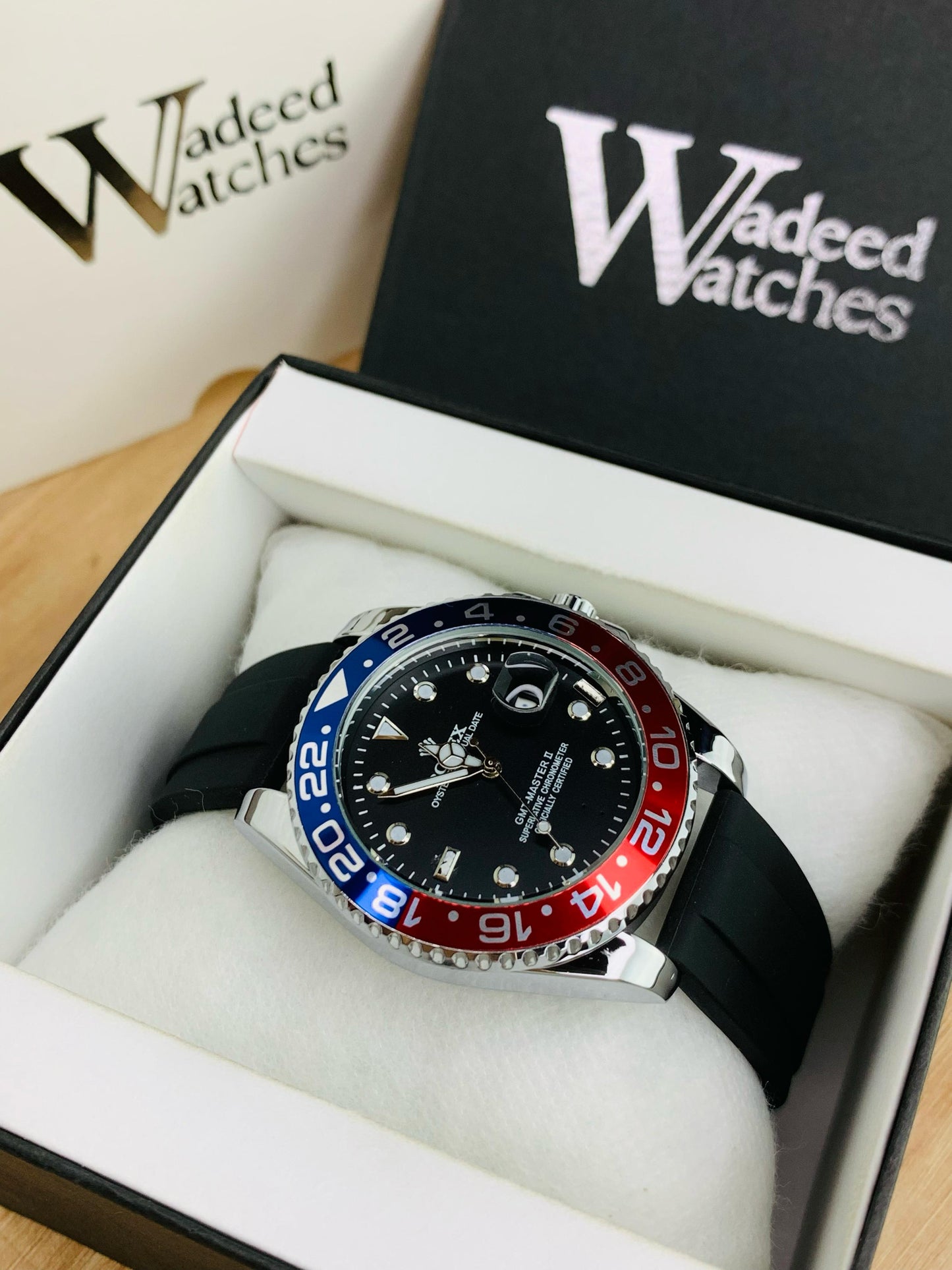 GMT Strap With Date (Red Blue)