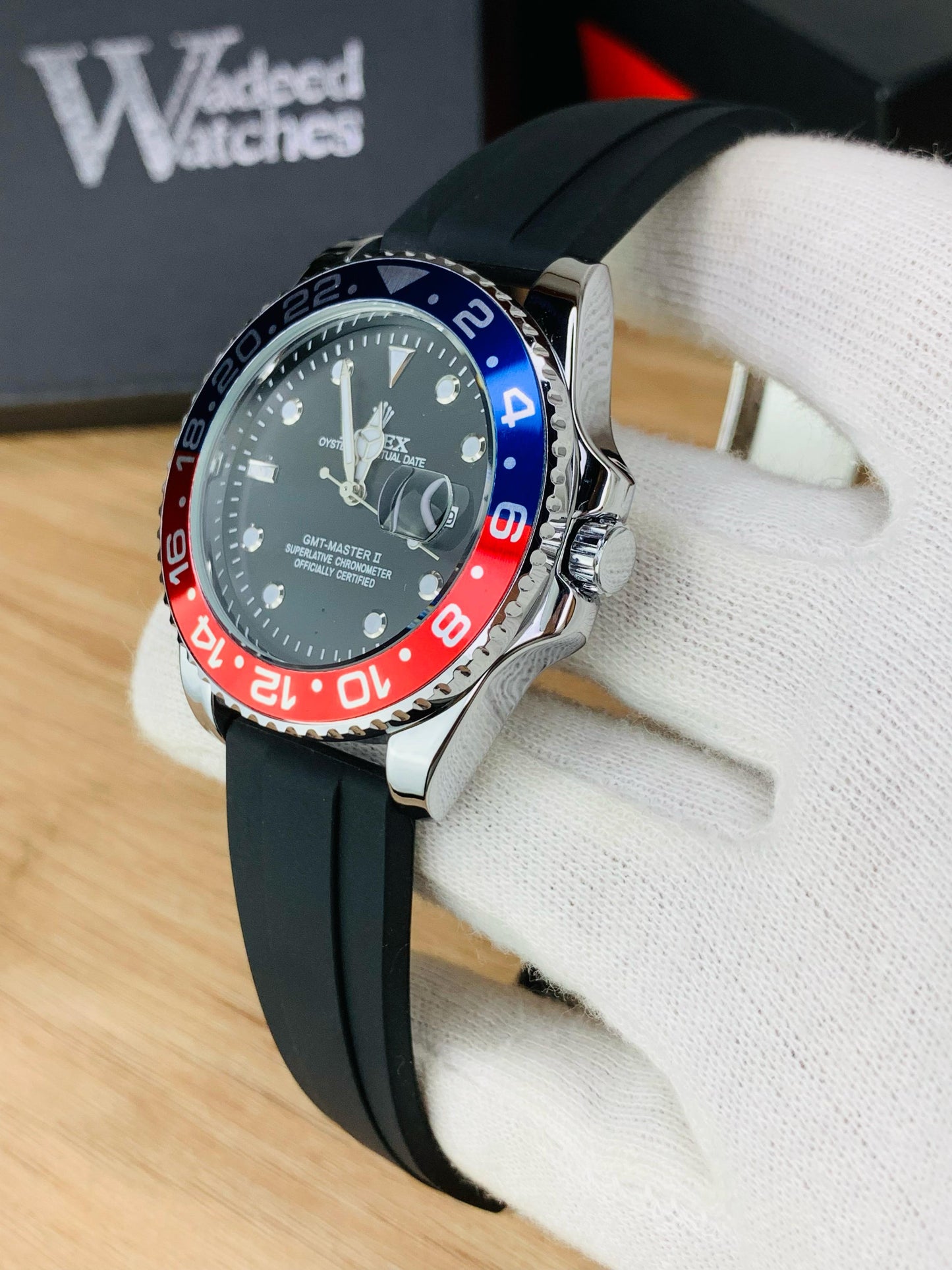 GMT Strap With Date (Red Blue)
