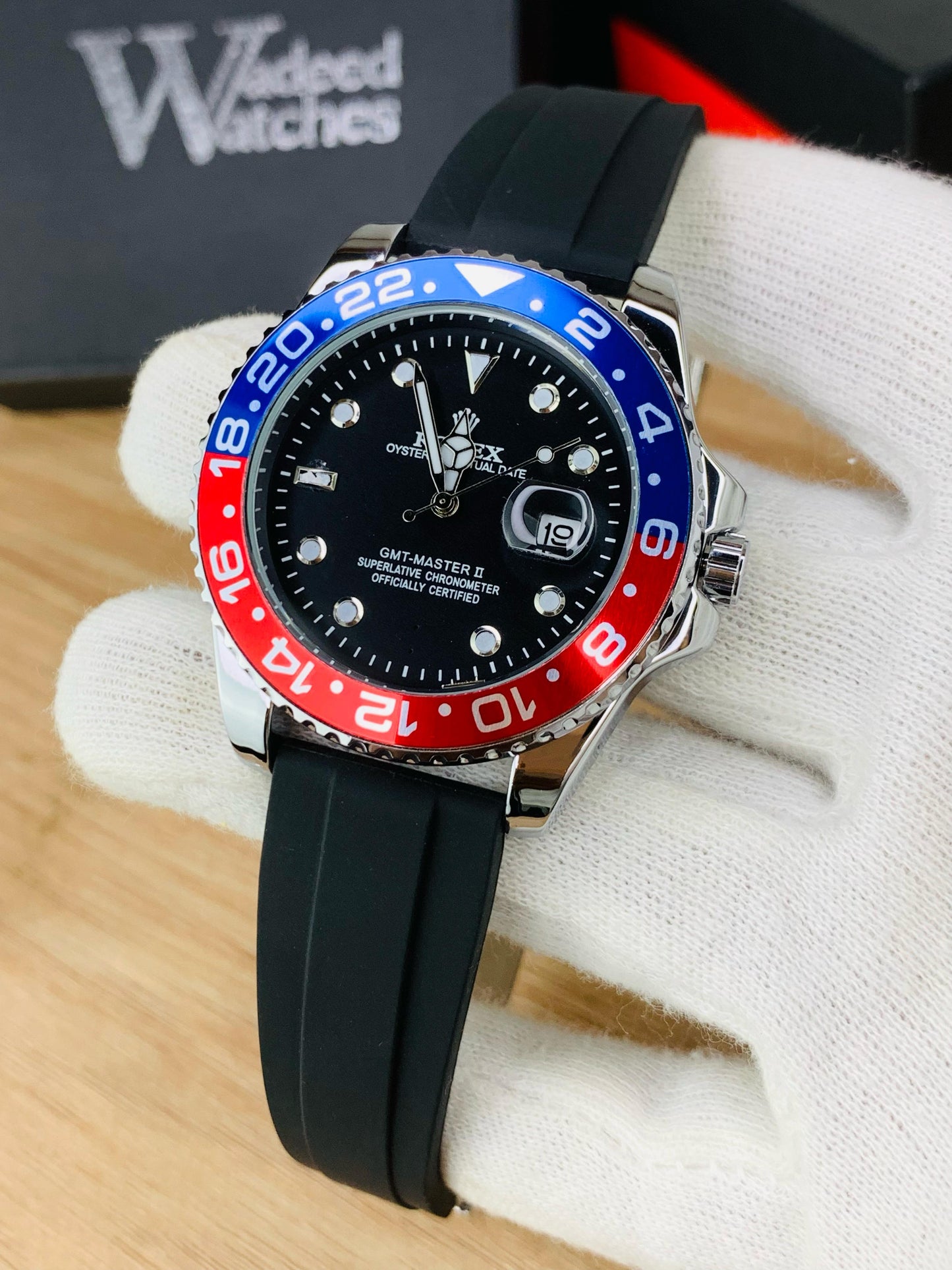 GMT Strap With Date (Red Blue)