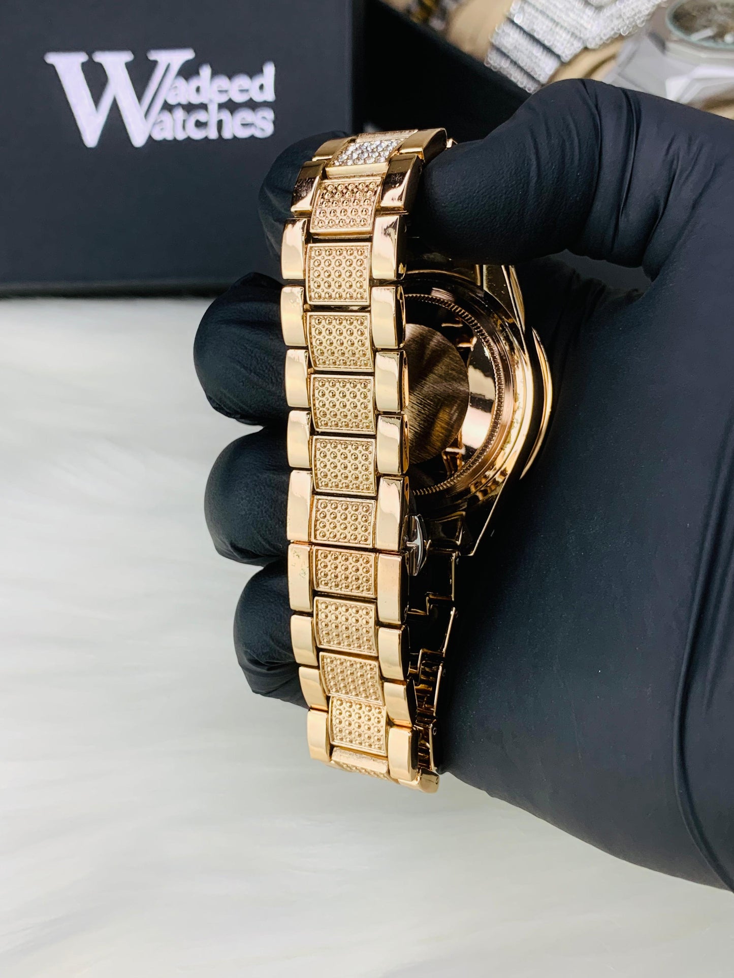 Tiger Stone Embossed Dial (Rose Gold)