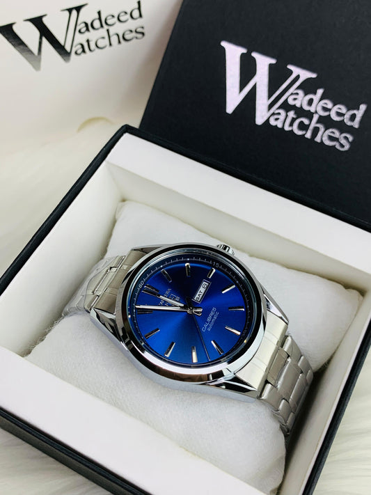 Classy Business Watch | Date Working (Silver Blue)