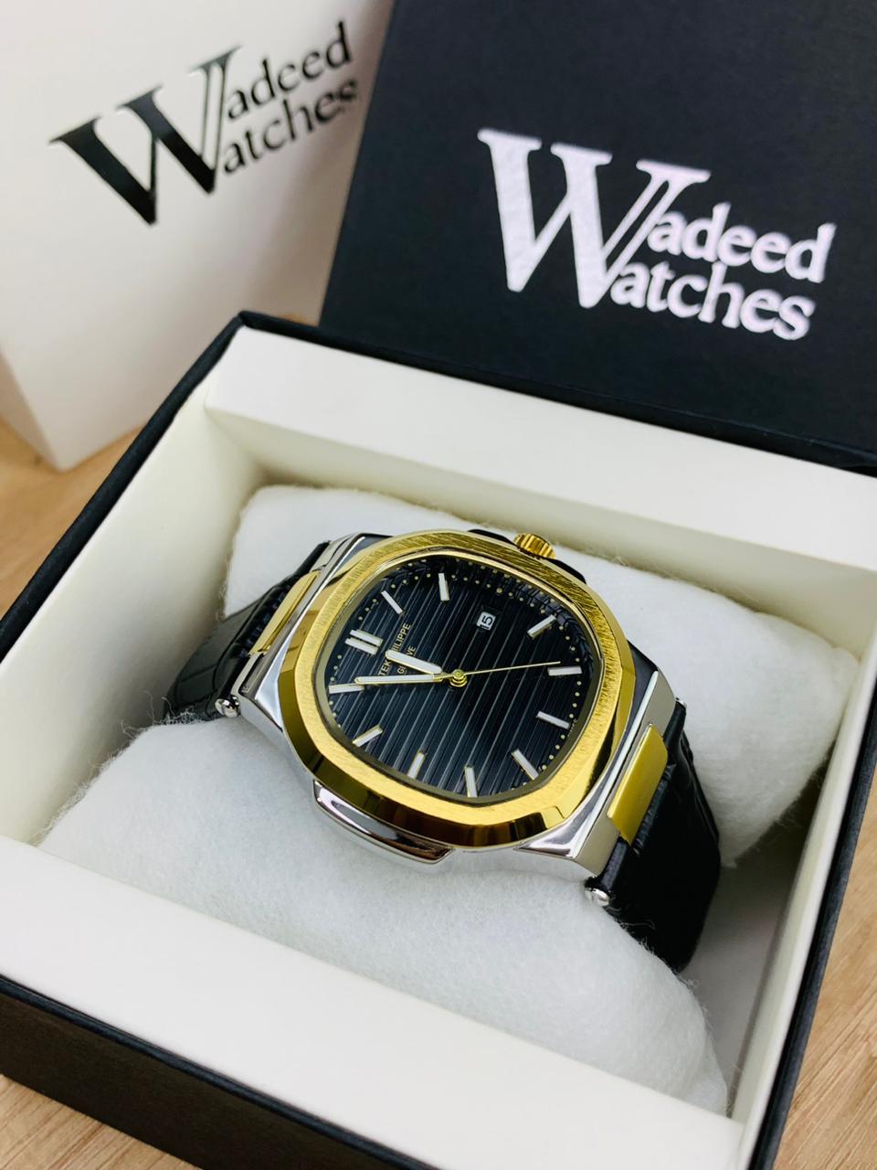 PP Leather Strap (Two Tone Black)