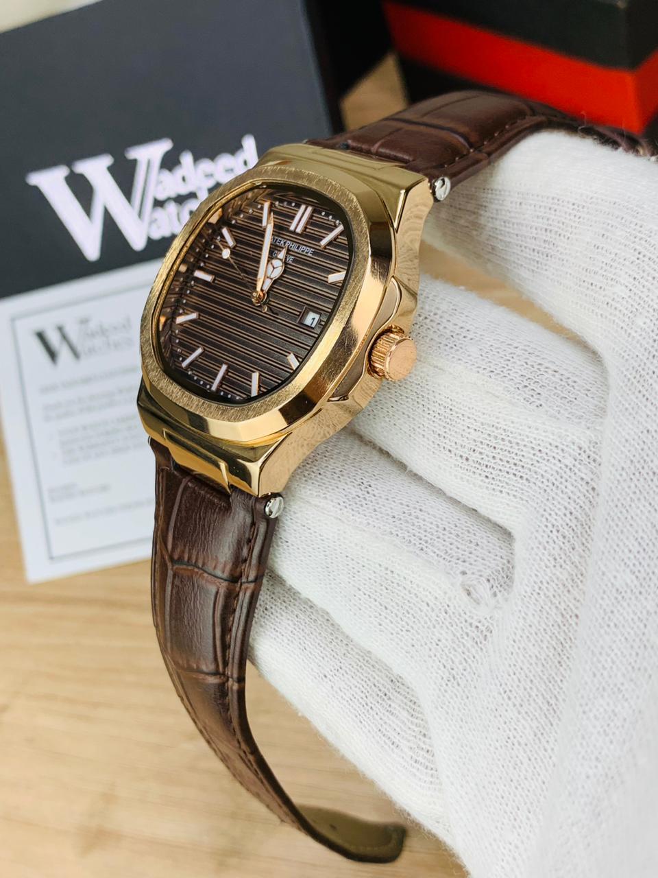 PP Leather Strap (Rose Gold Brown)