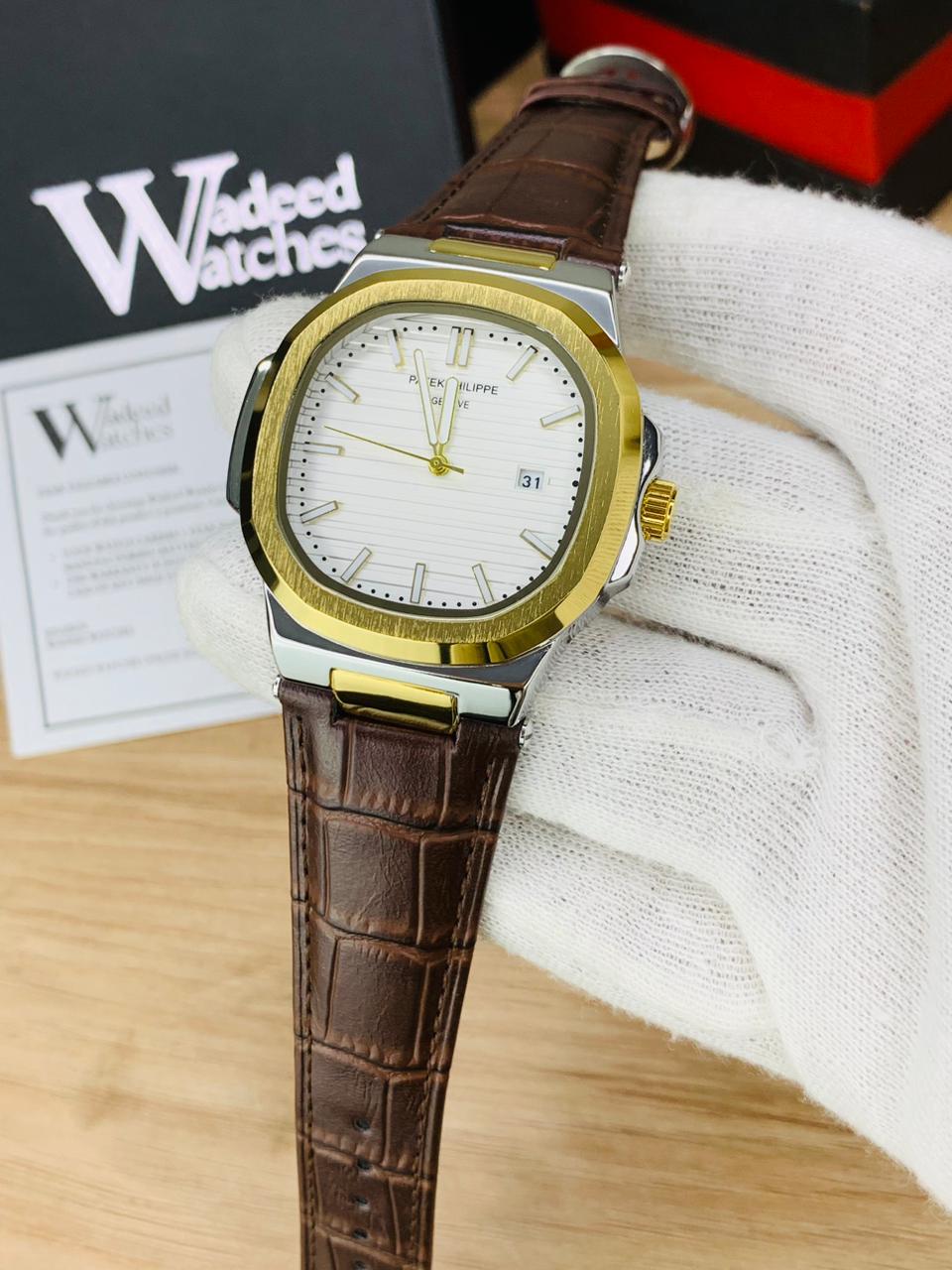 PP Leather Strap (Two Tone White)