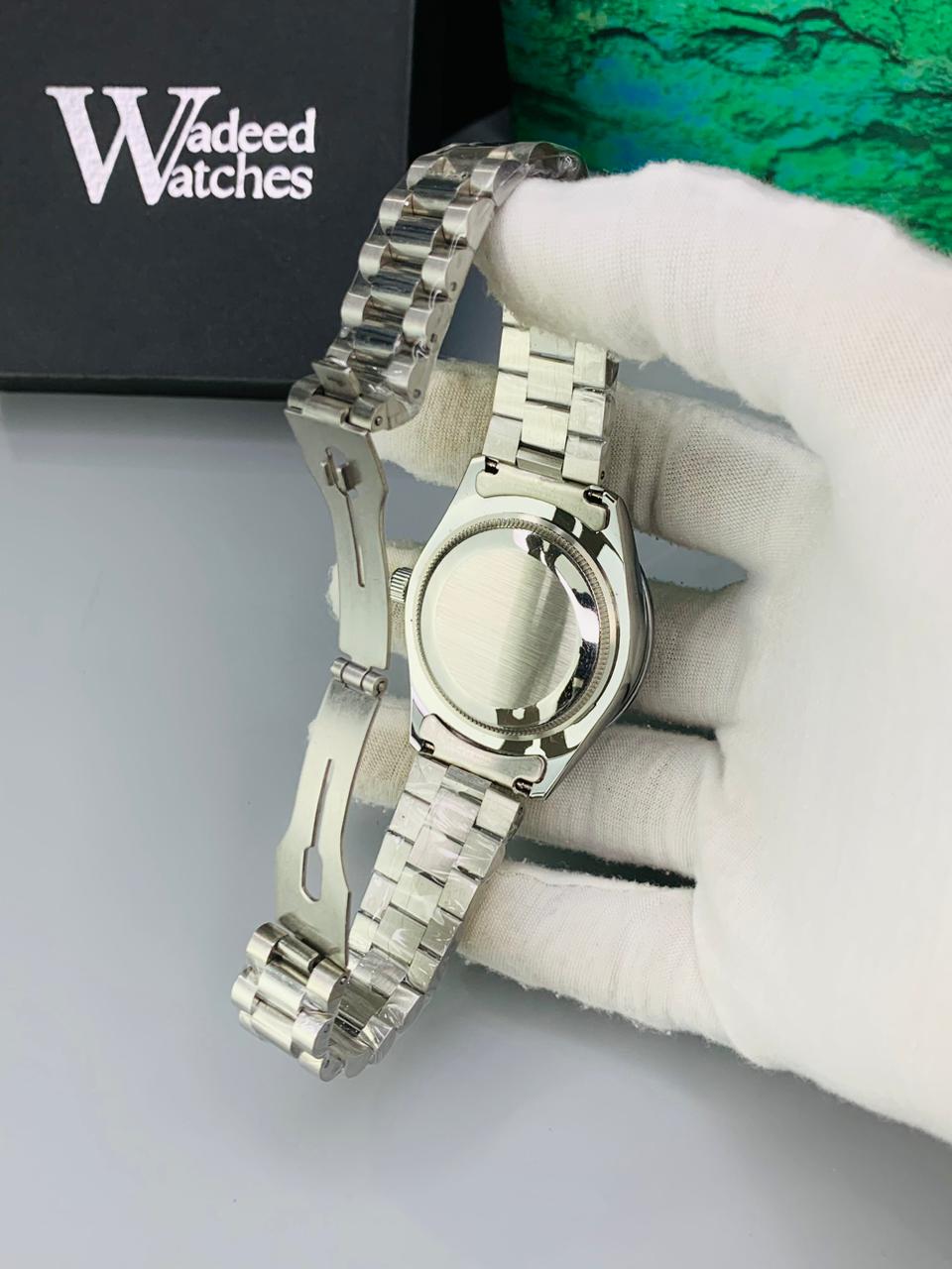 Roman Dial | Date and Date Working (Silver Black)