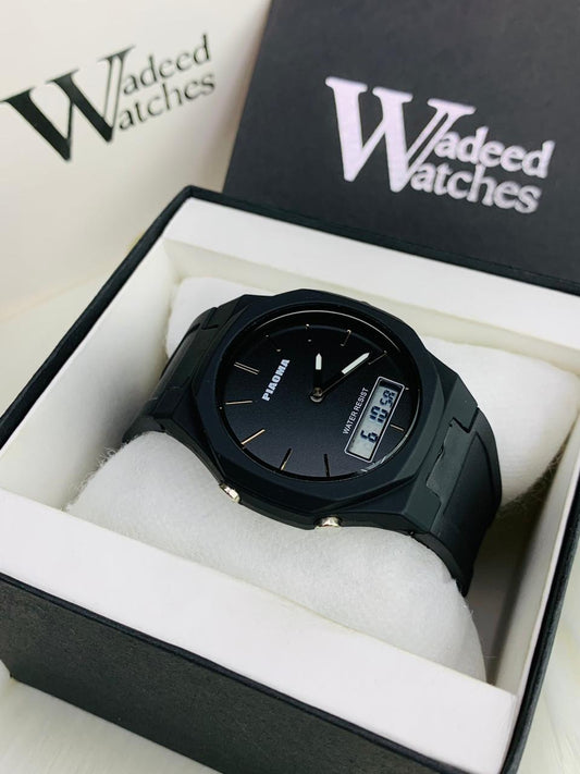 Original Piaoma Full Waterproof | Dual time (Full Black)