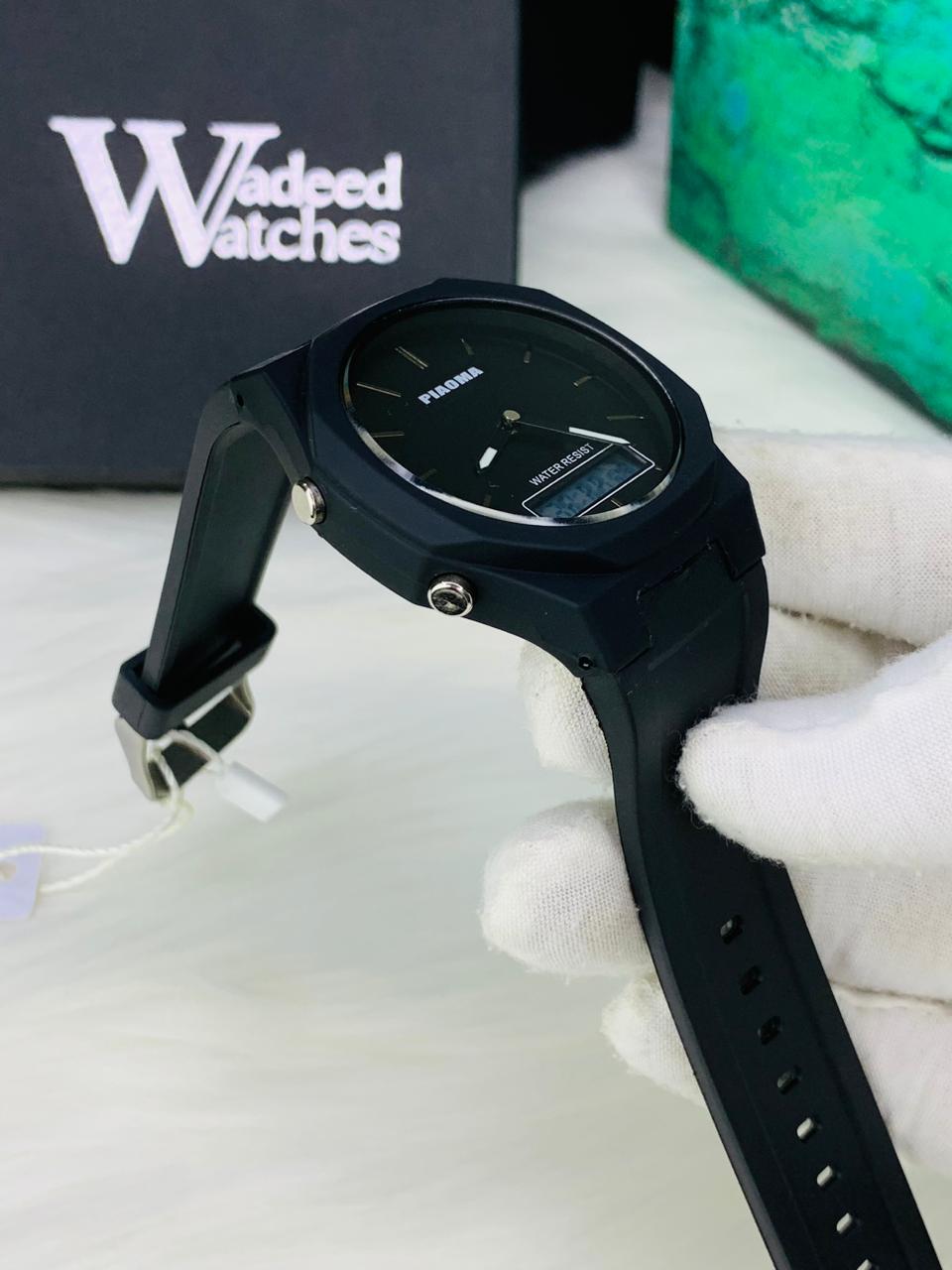 Original Piaoma Full Waterproof | Dual time (Full Black)