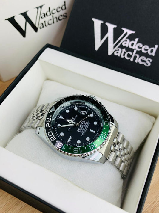 GMT Chain With Date | Jubilee Chain (Silver Sprite)