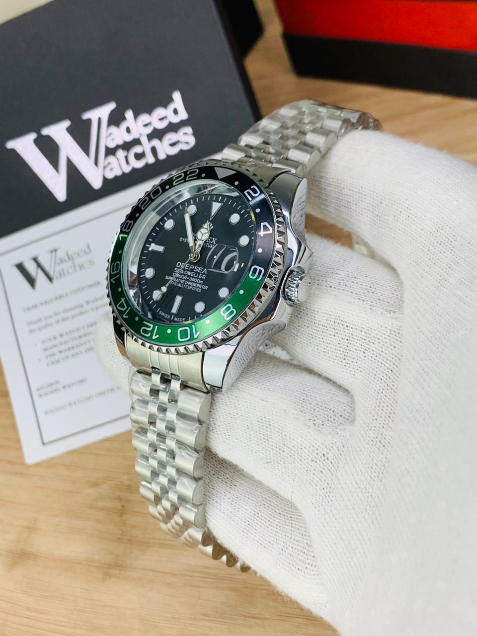 GMT Chain With Date | Jubilee Chain (Silver Sprite)