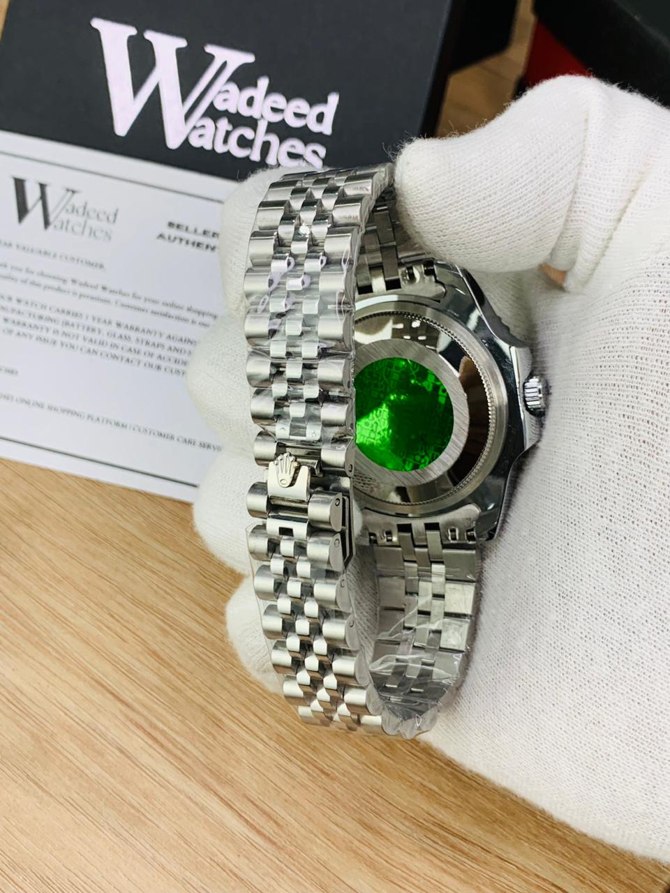 GMT Chain With Date | Jubilee Chain (Silver Black)