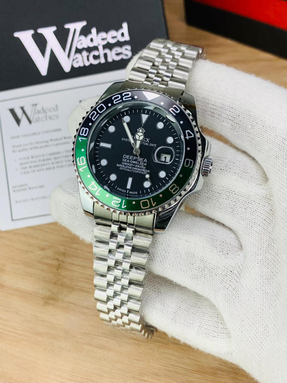 GMT Chain With Date | Jubilee Chain (Silver Sprite)